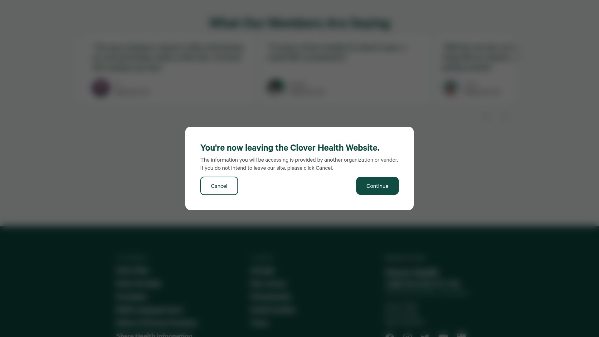 Screenshot of cloverhealth.com