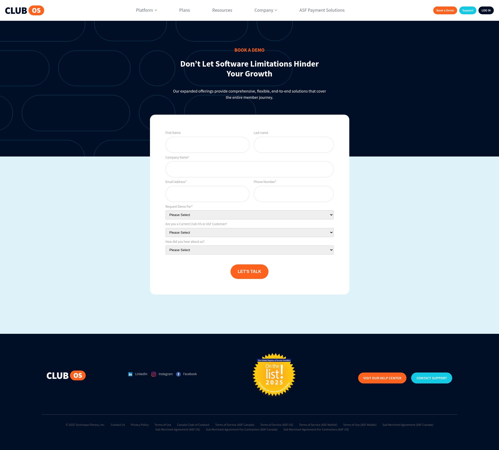 Screenshot of club-os.com