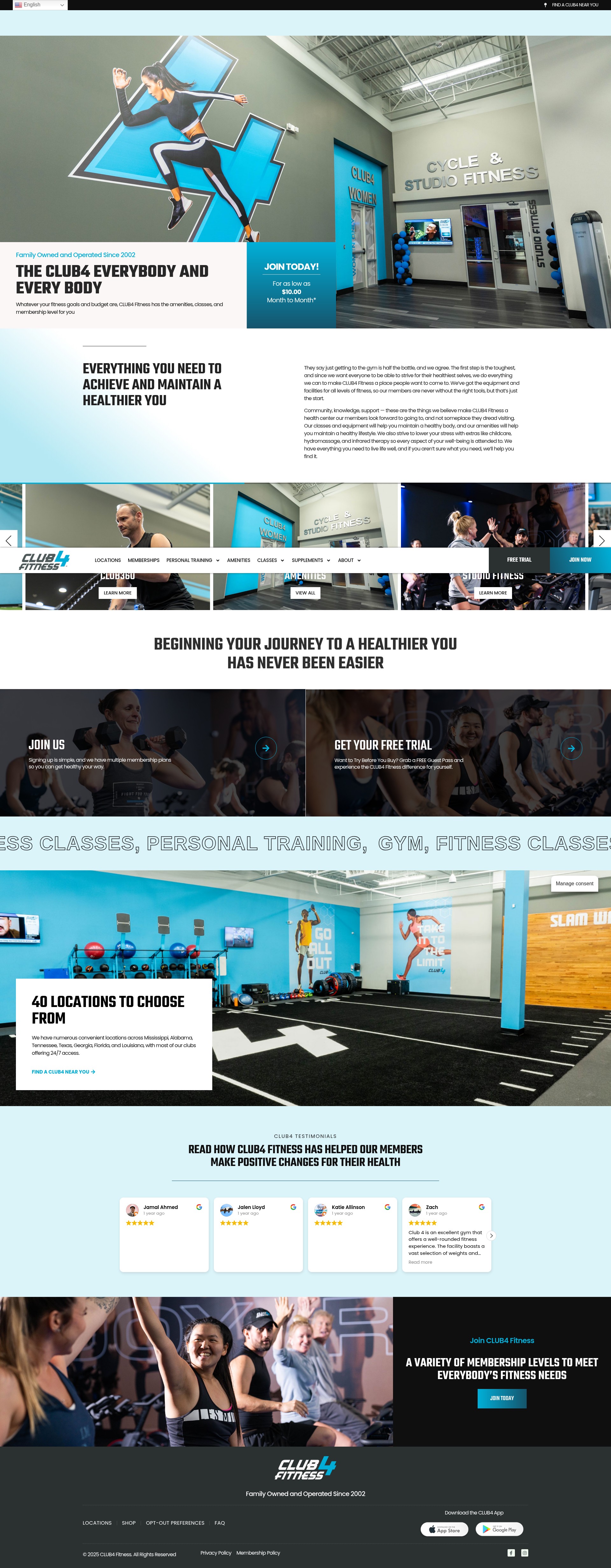 Screenshot of club4fitness.com