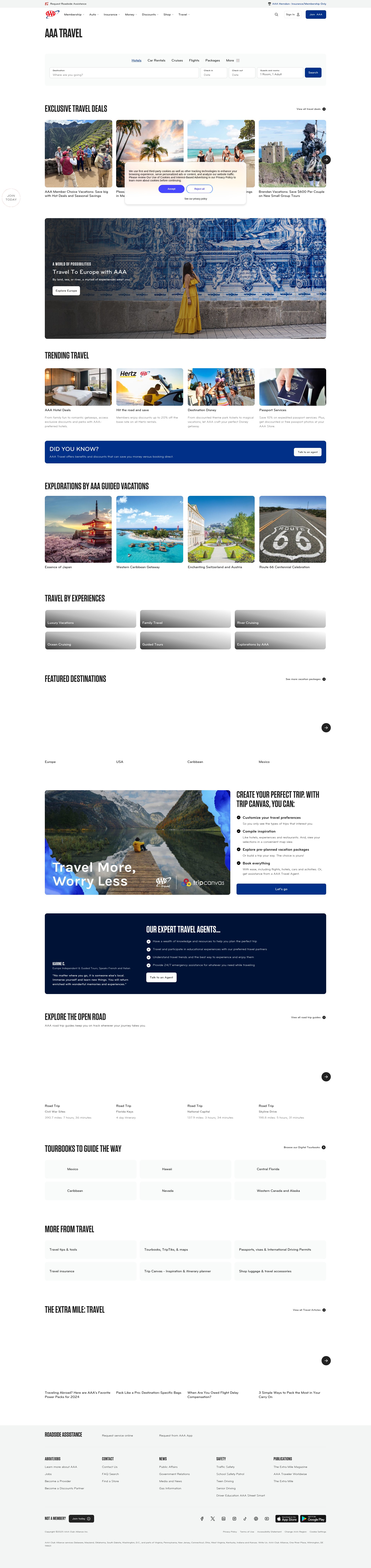 Screenshot of cluballiance.aaa.com