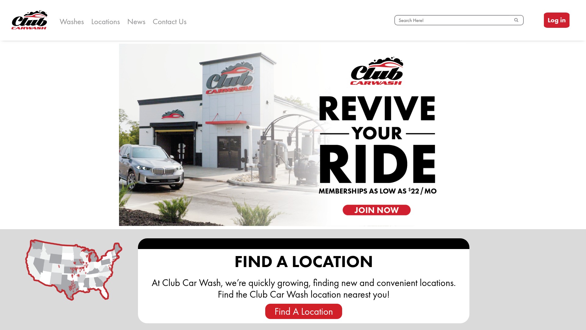 Screenshot of clubcarwash.com