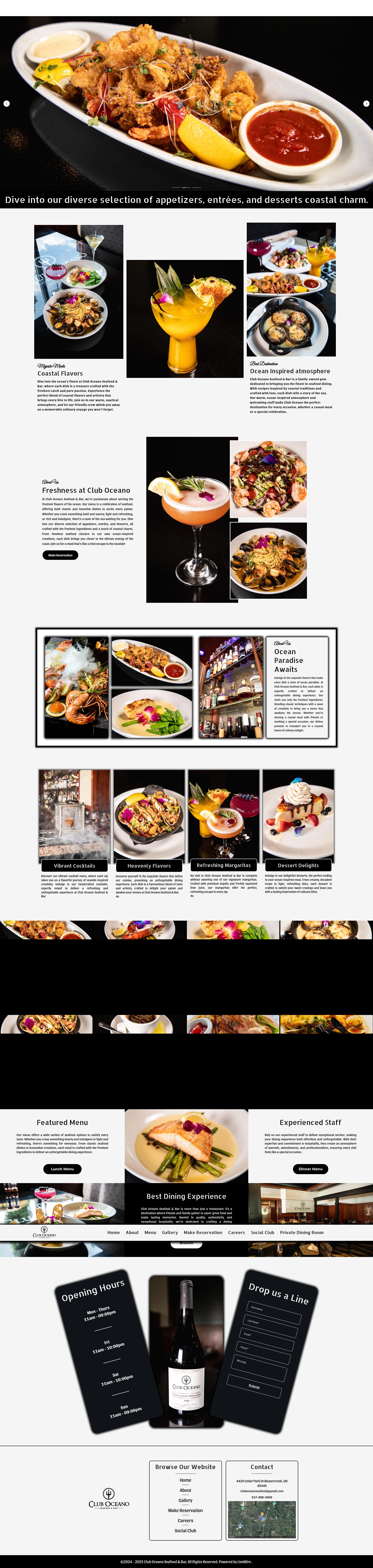 Screenshot of cluboceanoseafood.com