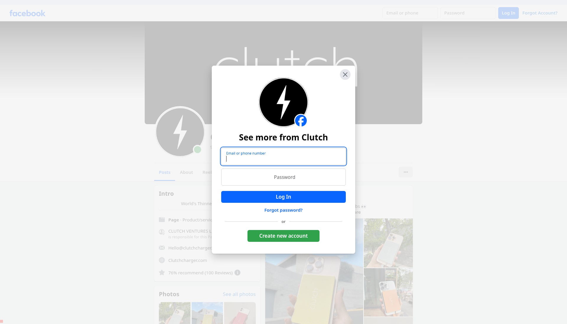 Screenshot of clutchcharger.com