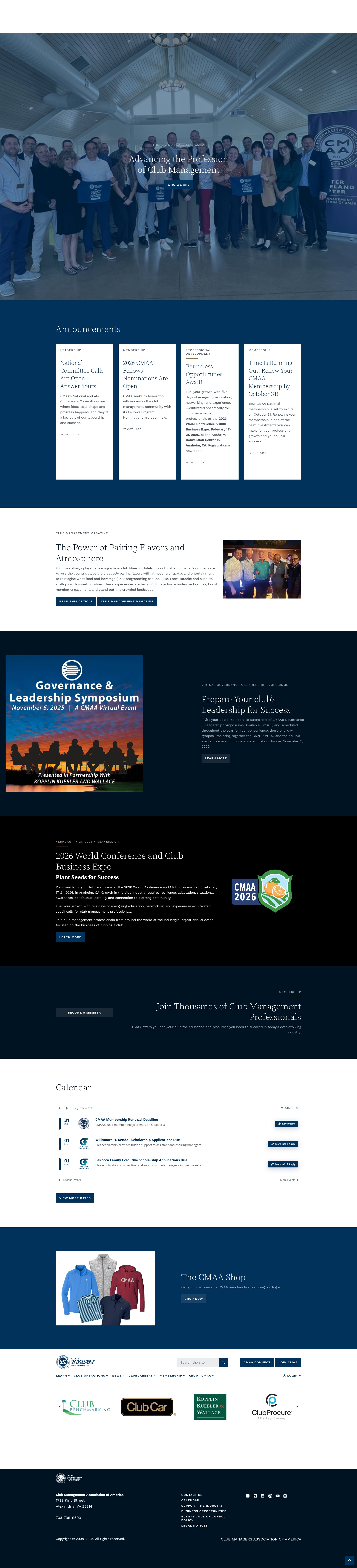 Screenshot of cmaa.org