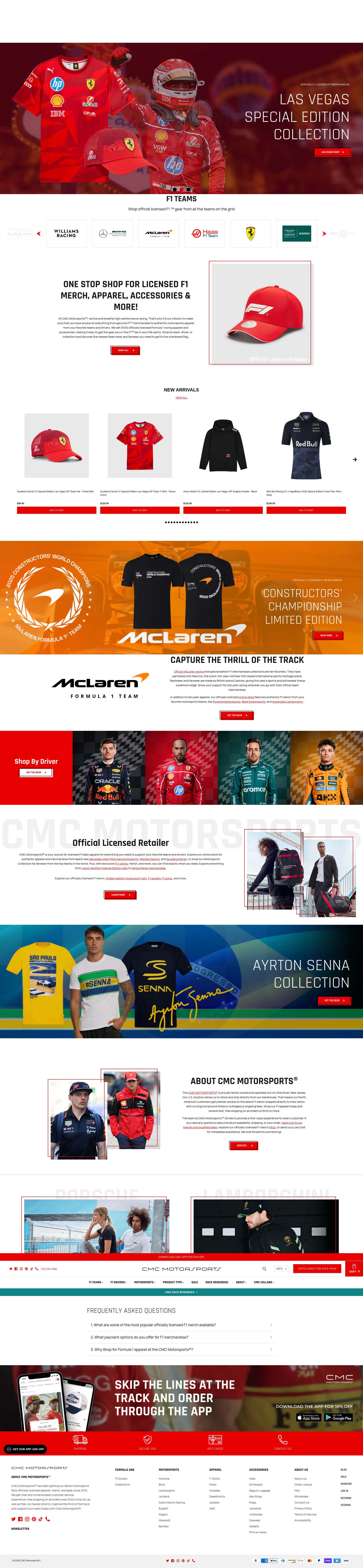 Screenshot of cmcmotorsports.com