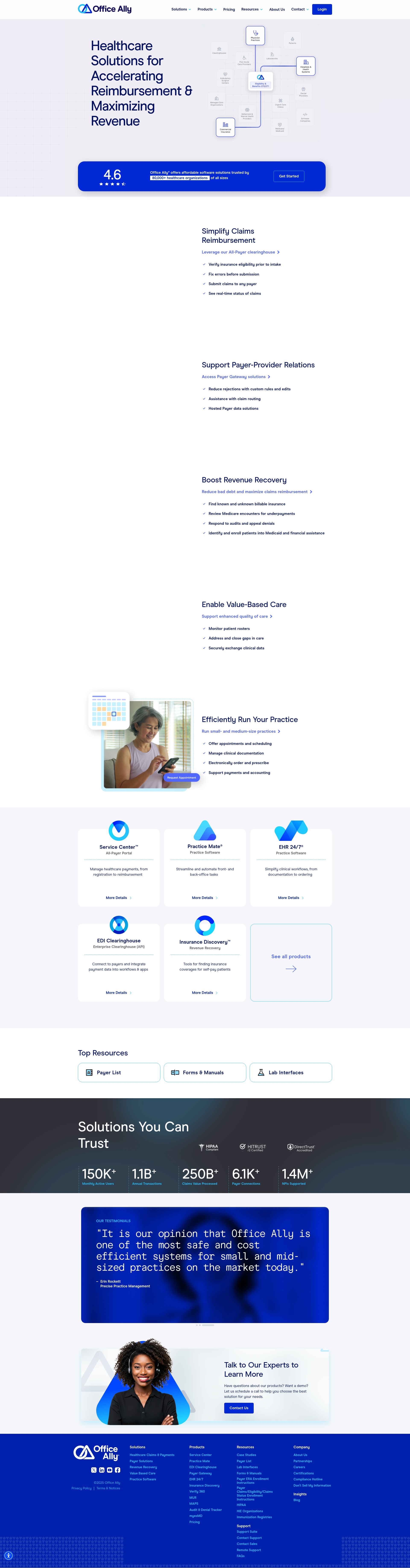 Screenshot of cms.officeally.com