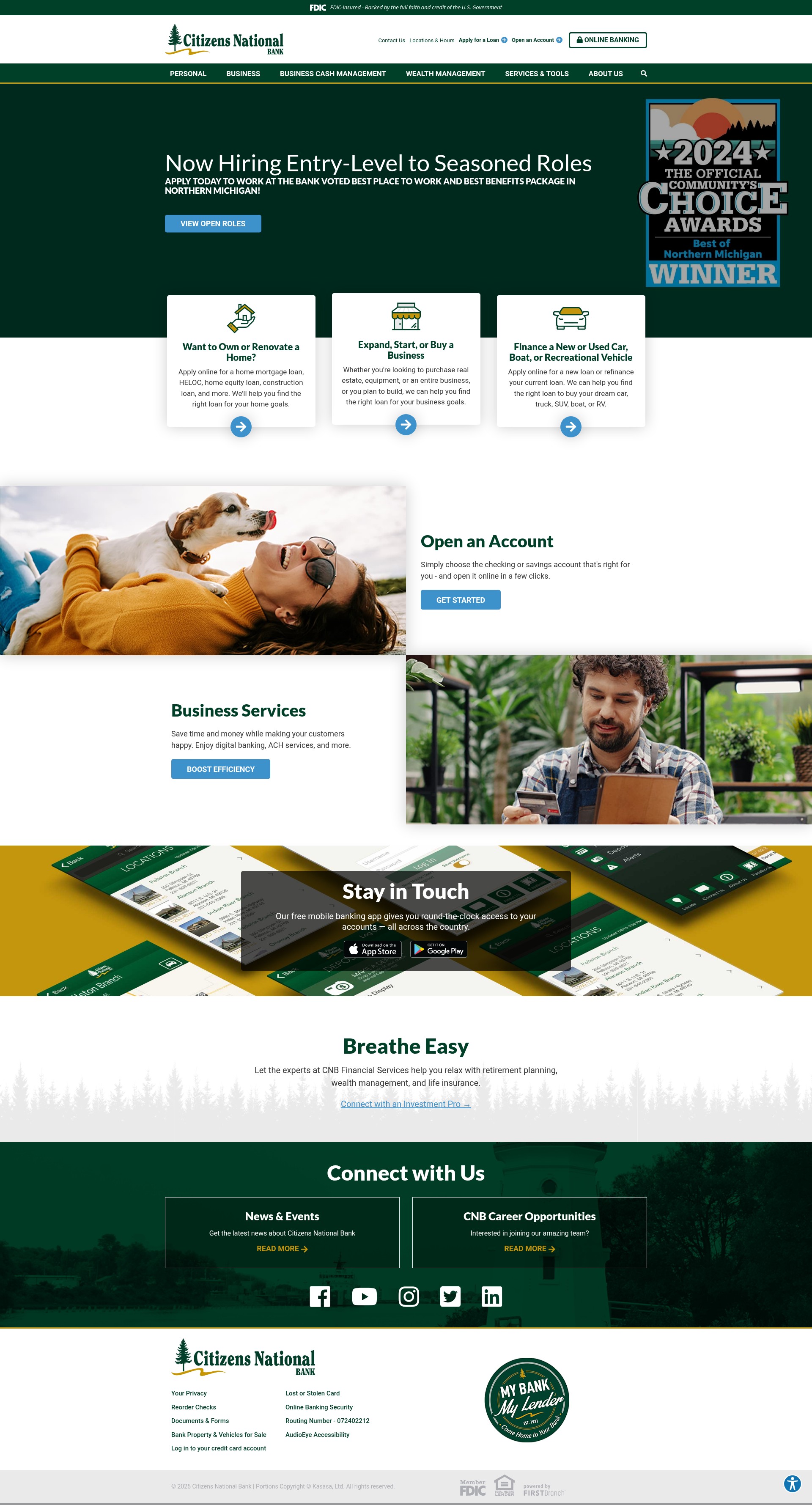 Screenshot of cnbismybank.com