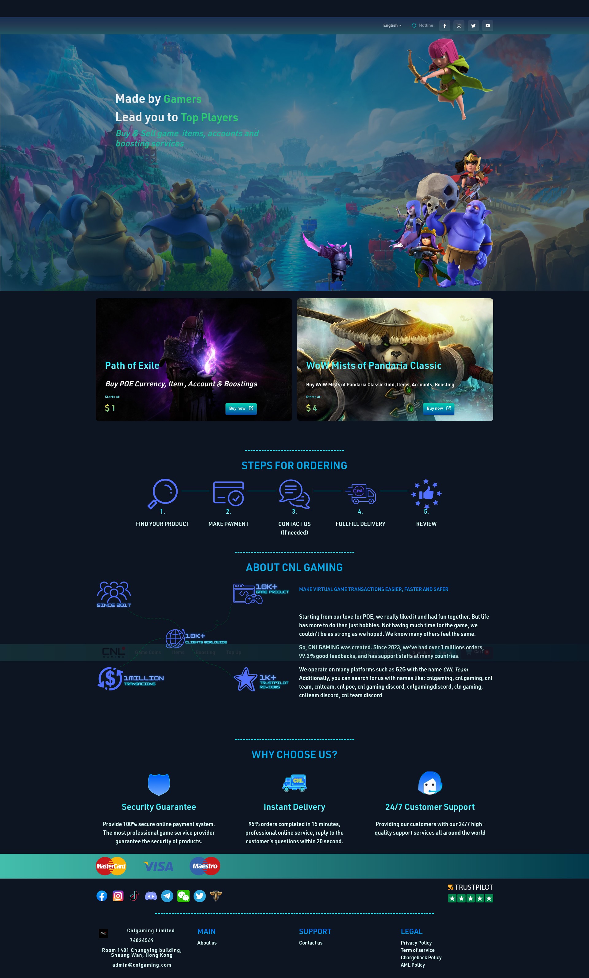 Screenshot of cnlgaming.com