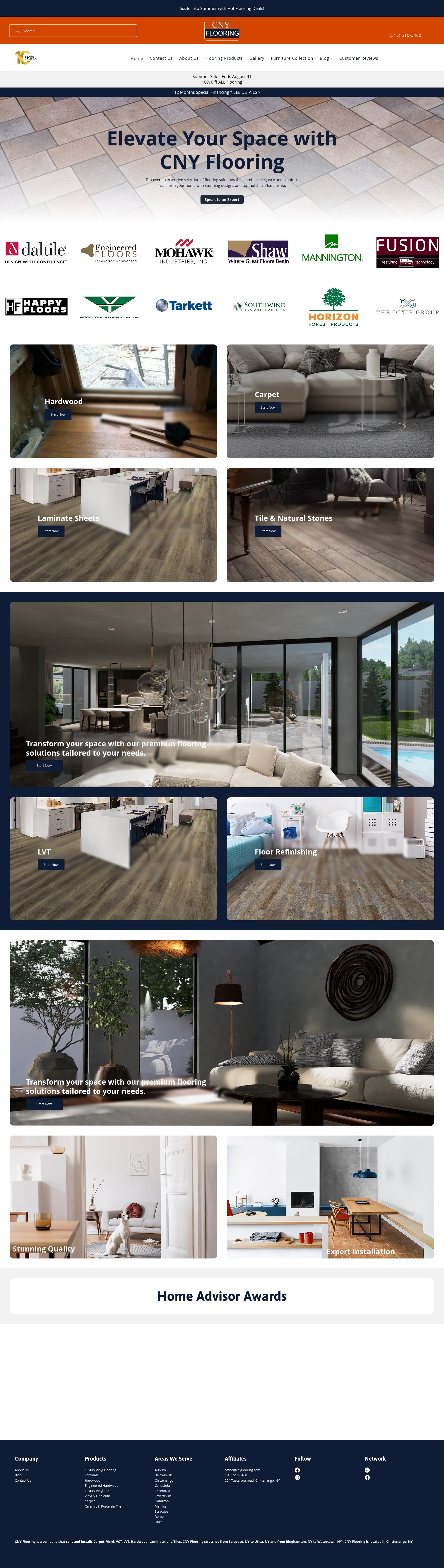 Screenshot of cnyflooring.com