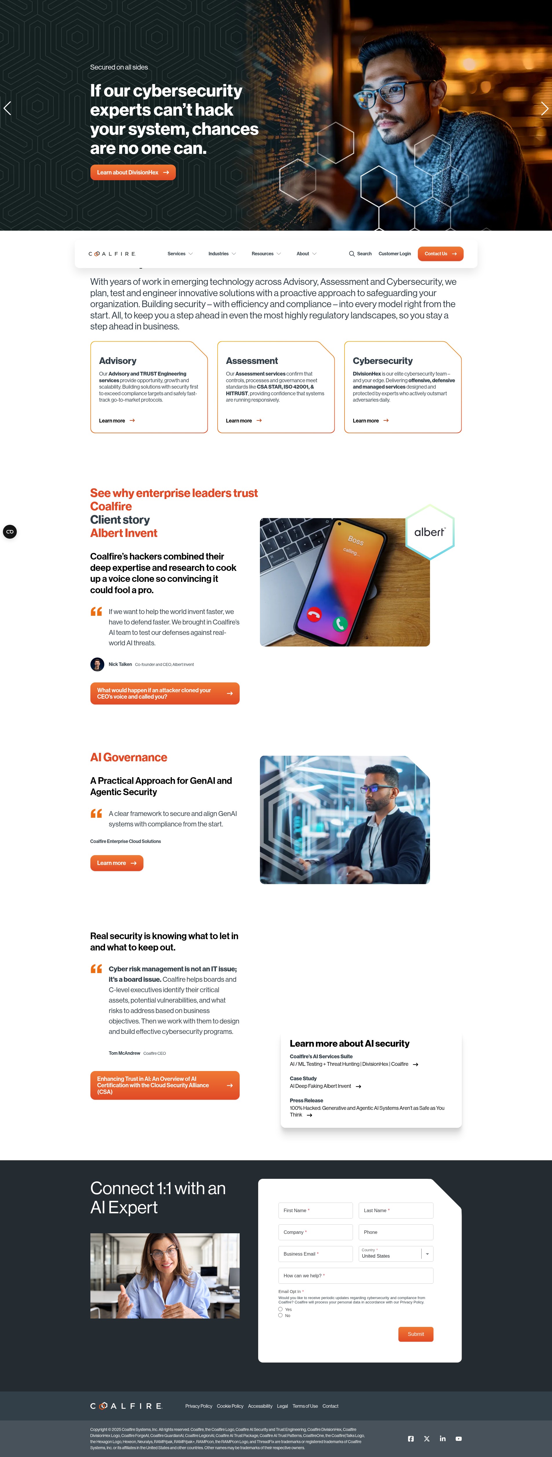 Screenshot of coalfire.com