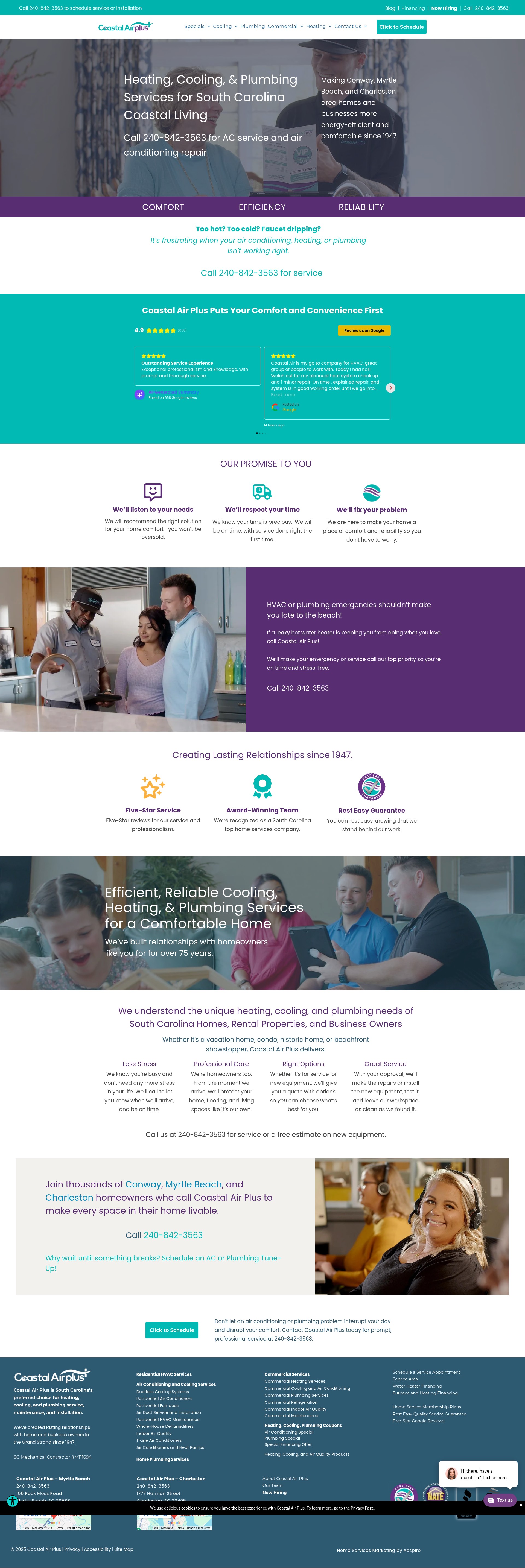 Screenshot of coastalairplus.com