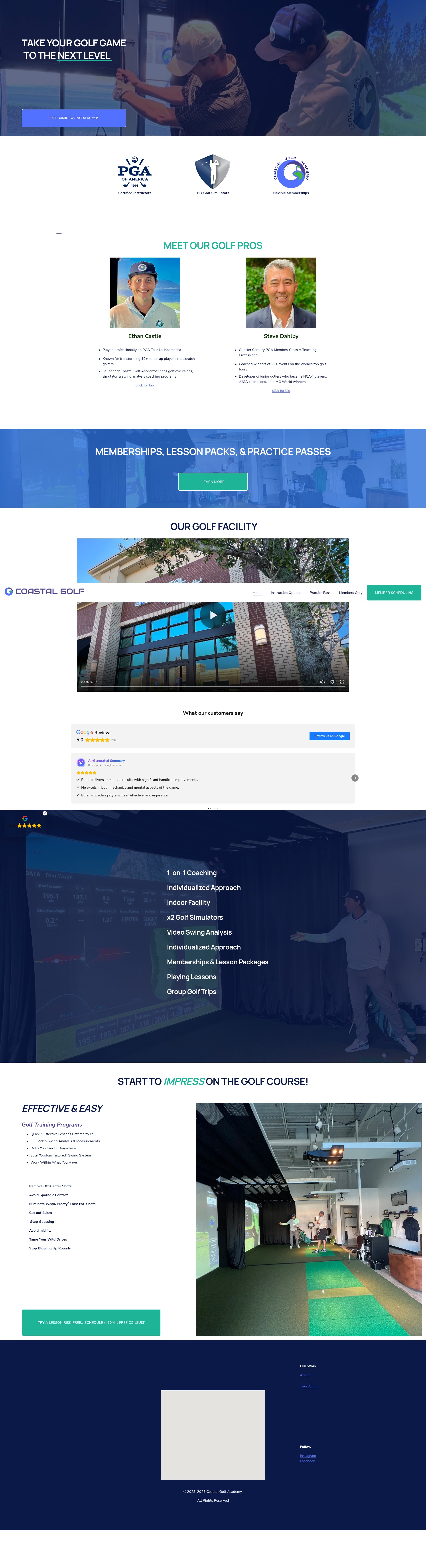 Screenshot of coastalgolfacademy.com
