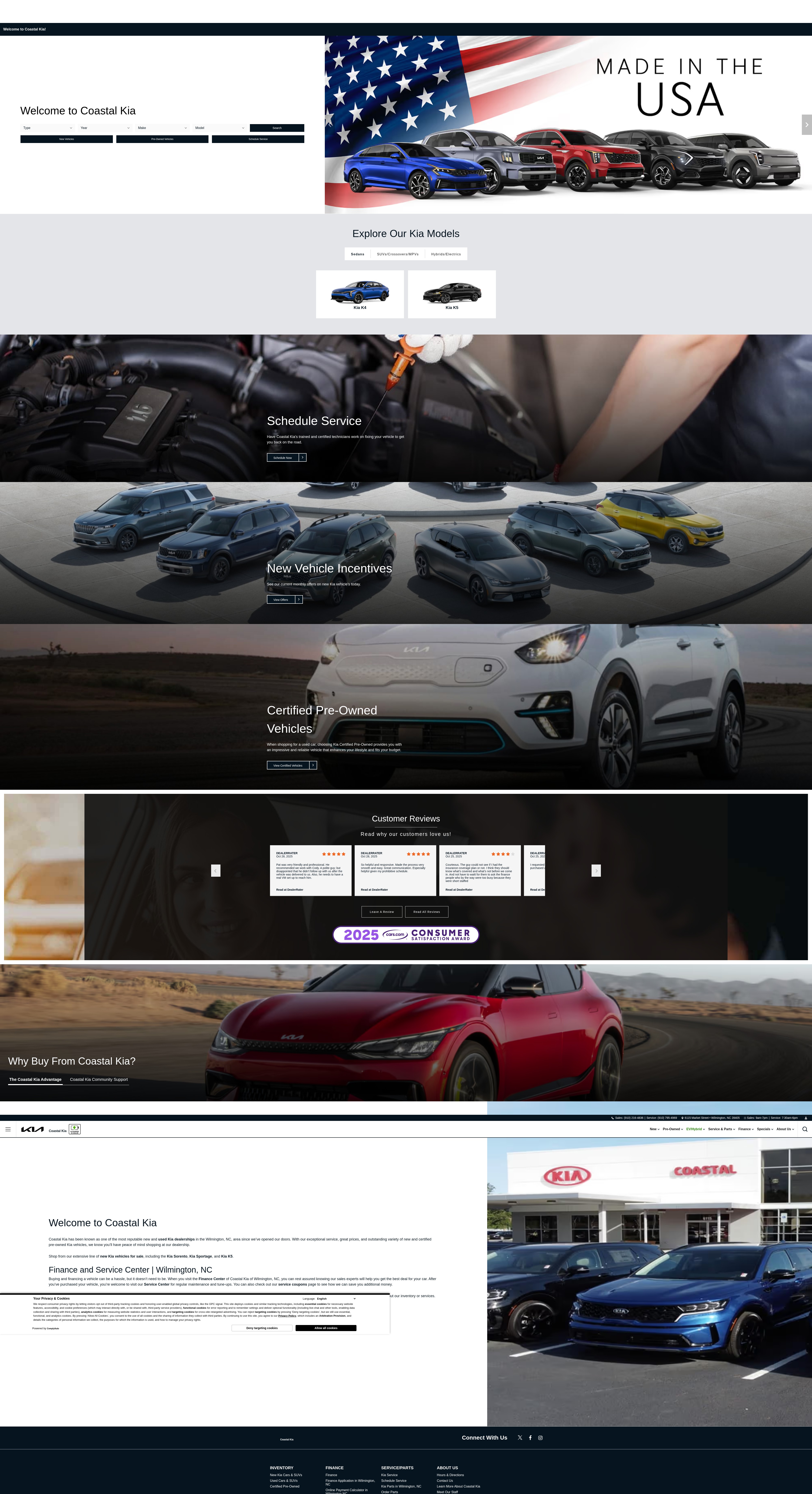 Screenshot of coastalkia.com