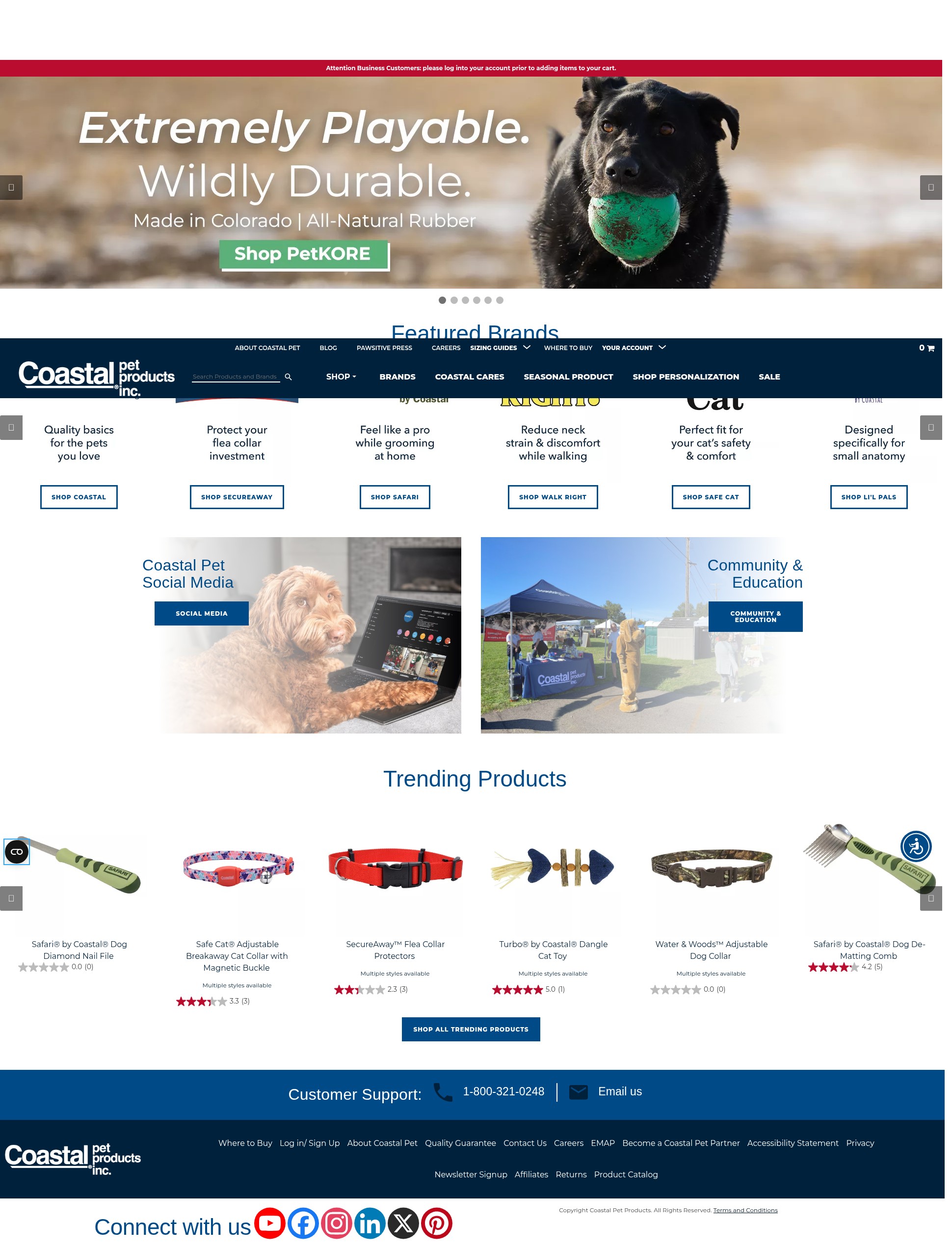 Screenshot of coastalpet.com