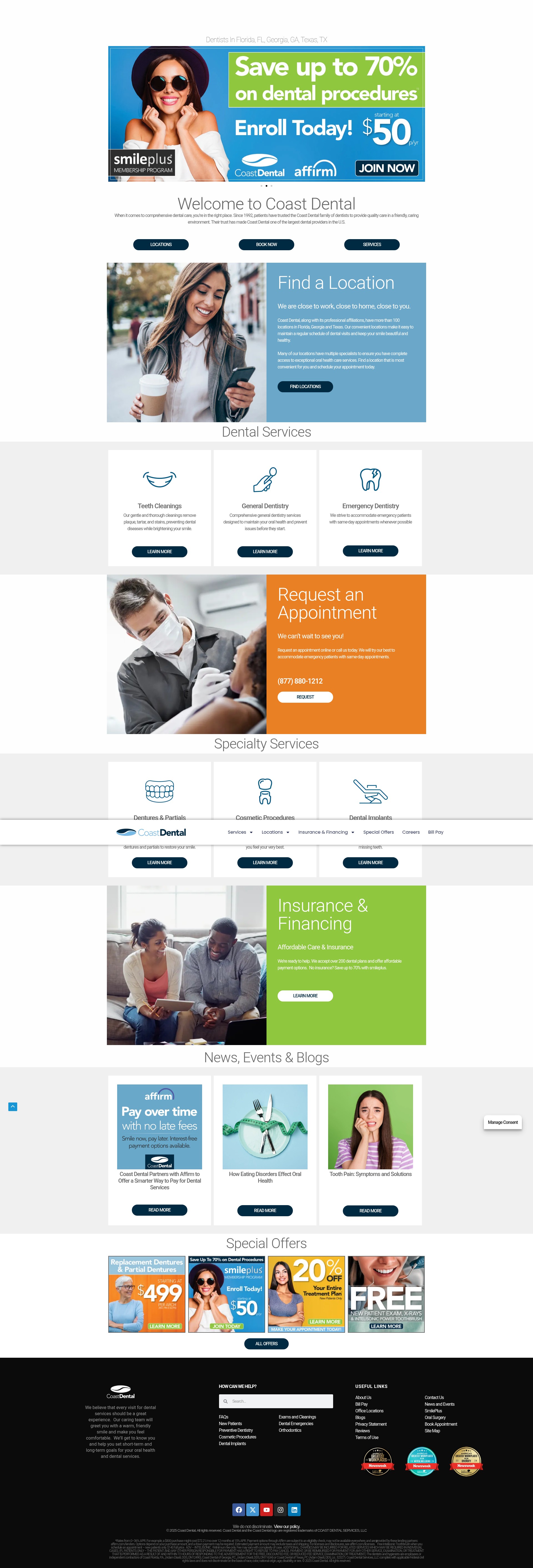 Screenshot of coastdental.com