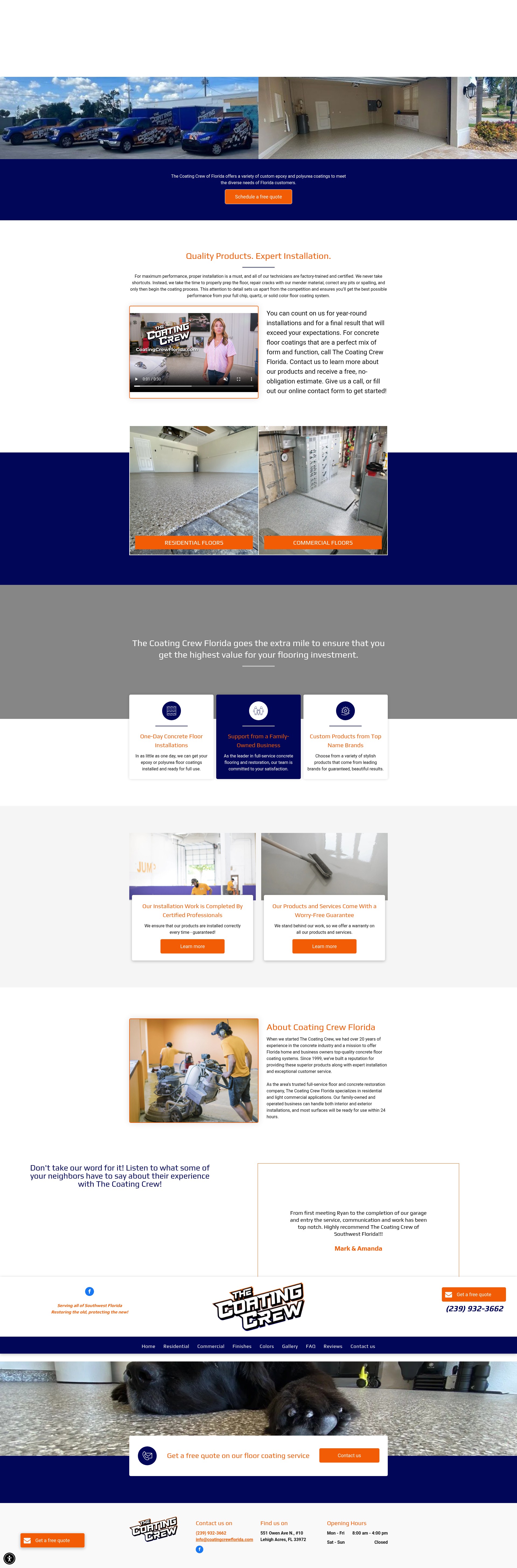 Screenshot of coatingcrewflorida.com