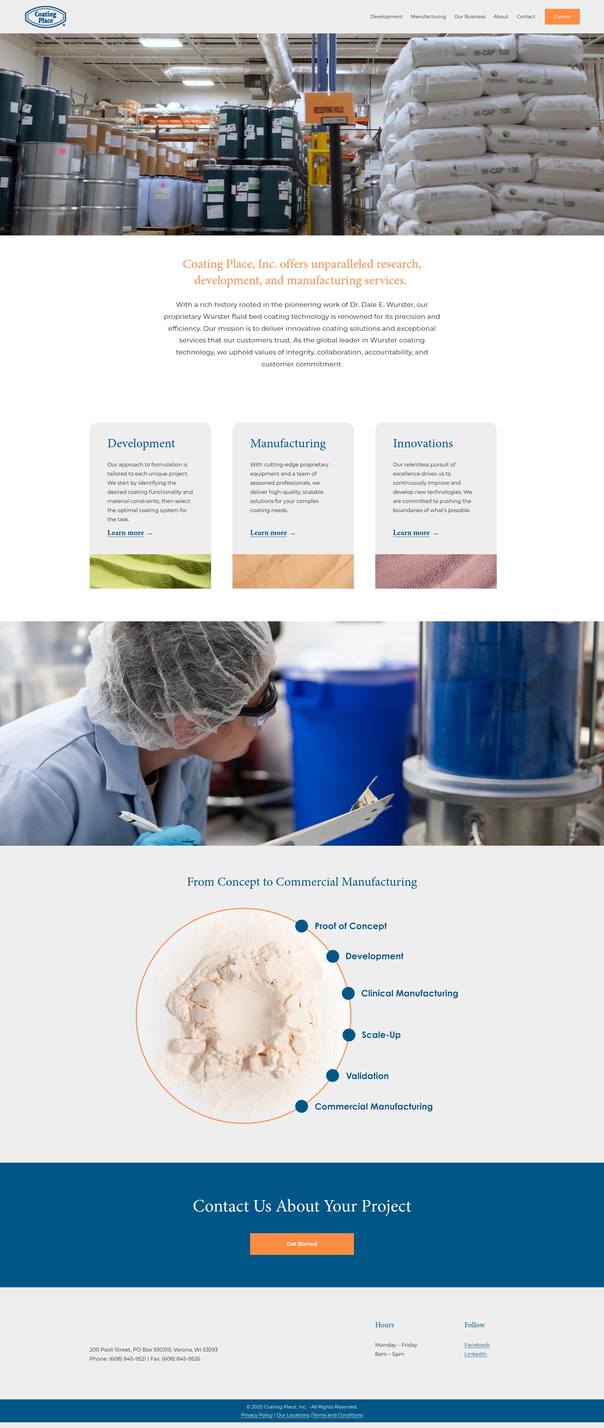 Screenshot of coatingplace.com