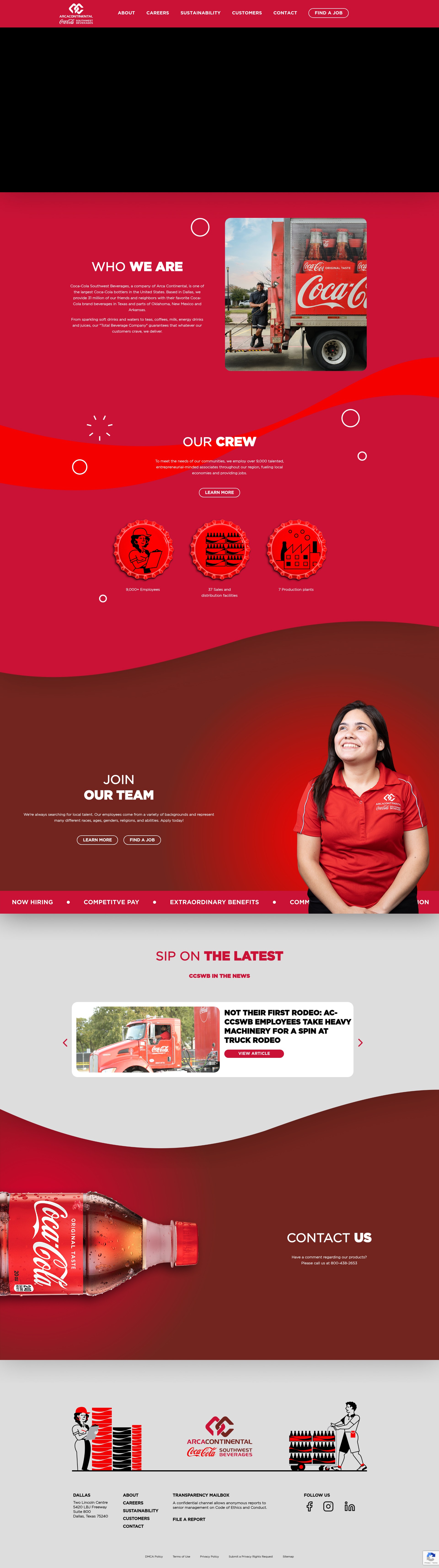 Screenshot of cocacolaswb.com
