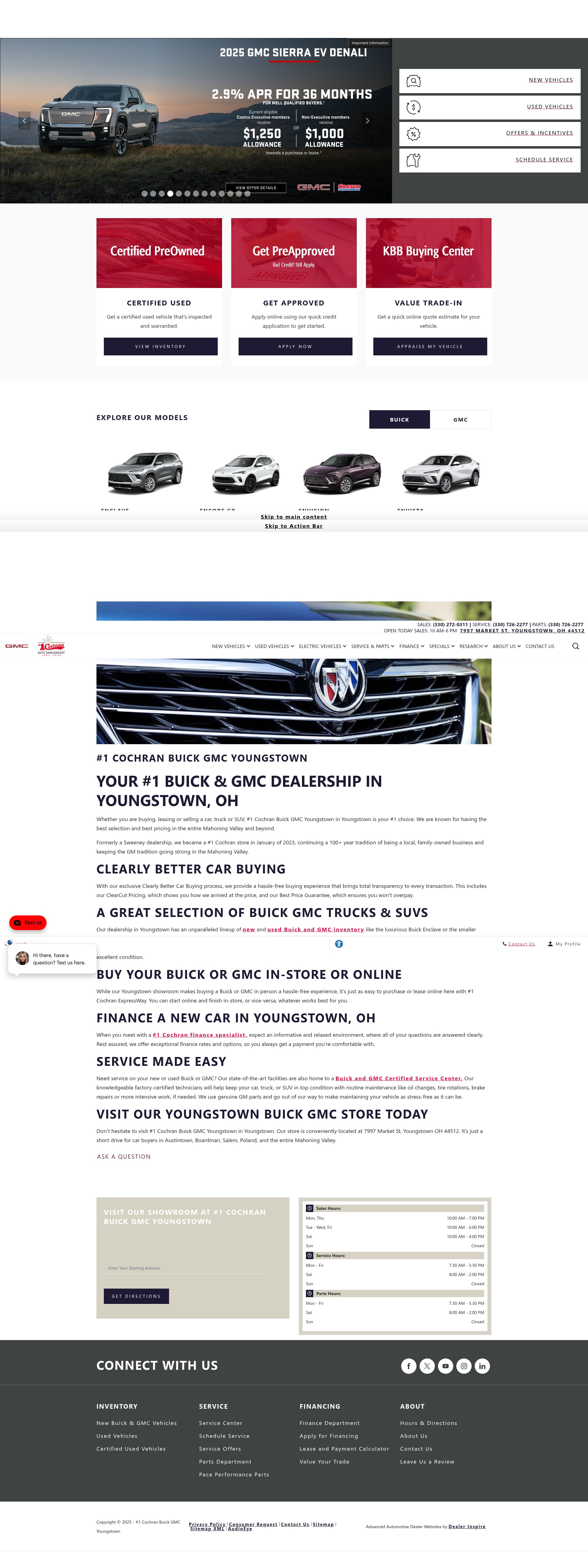 Screenshot of cochranbuickgmcyoungstown.com