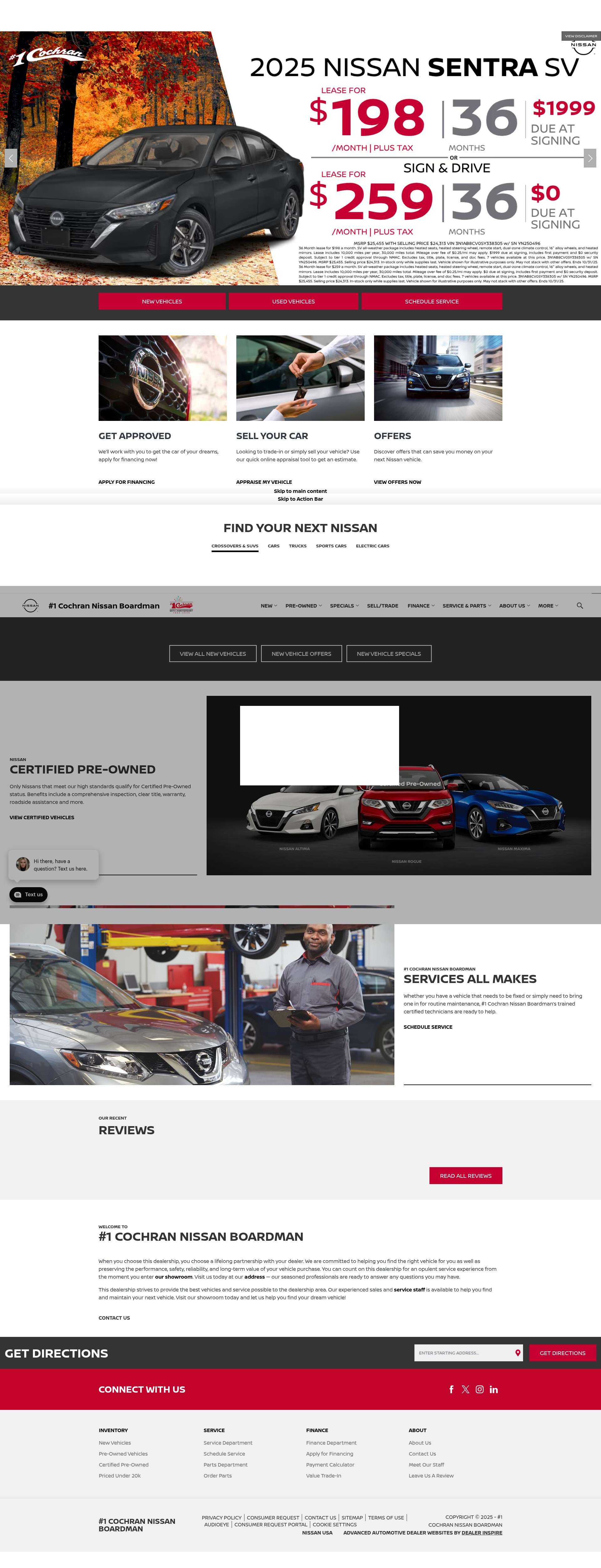 Screenshot of cochrannissanboardman.com