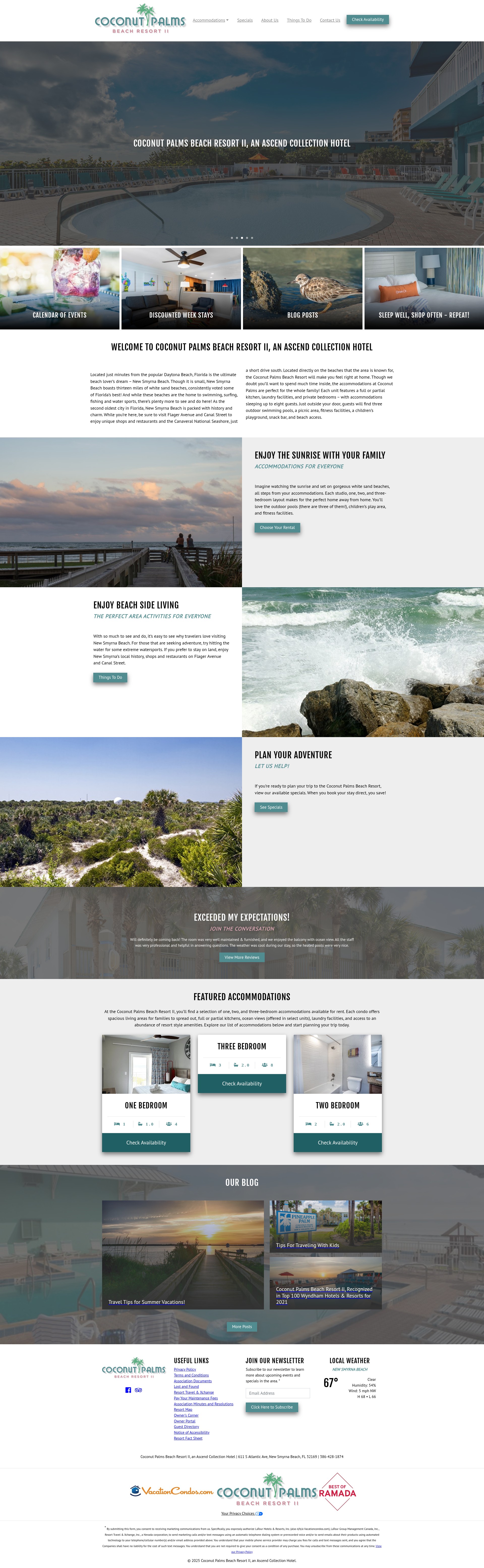 Screenshot of coconutpalmsbeachresort.com