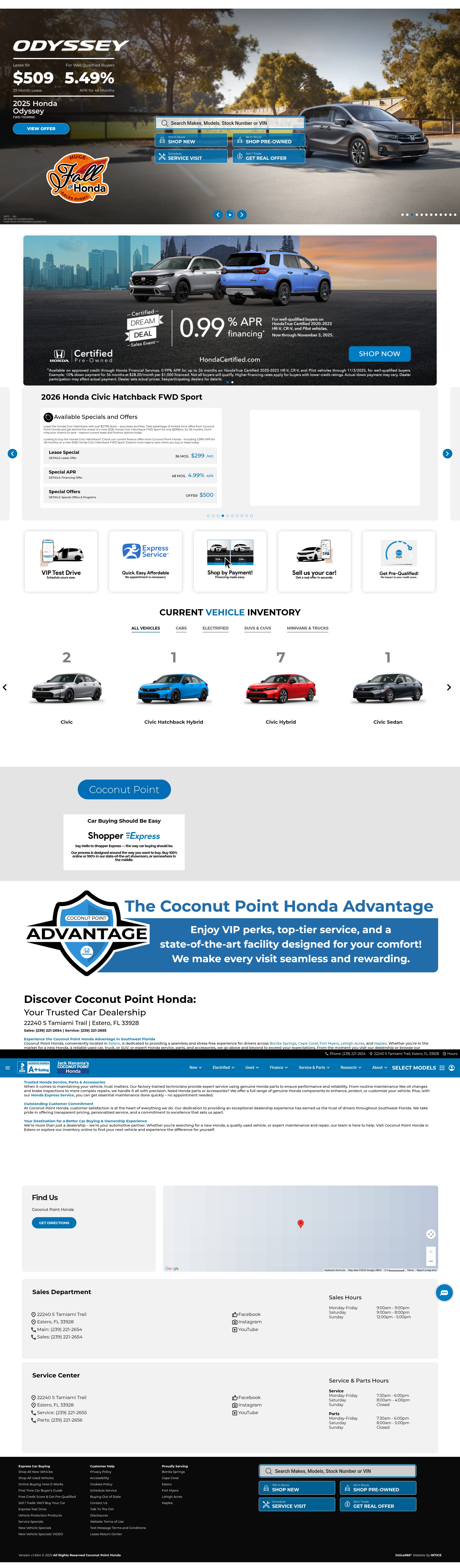 Screenshot of coconutpointhonda.com