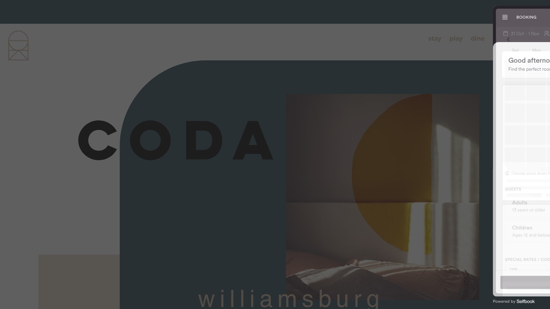 Screenshot of codahotels.com