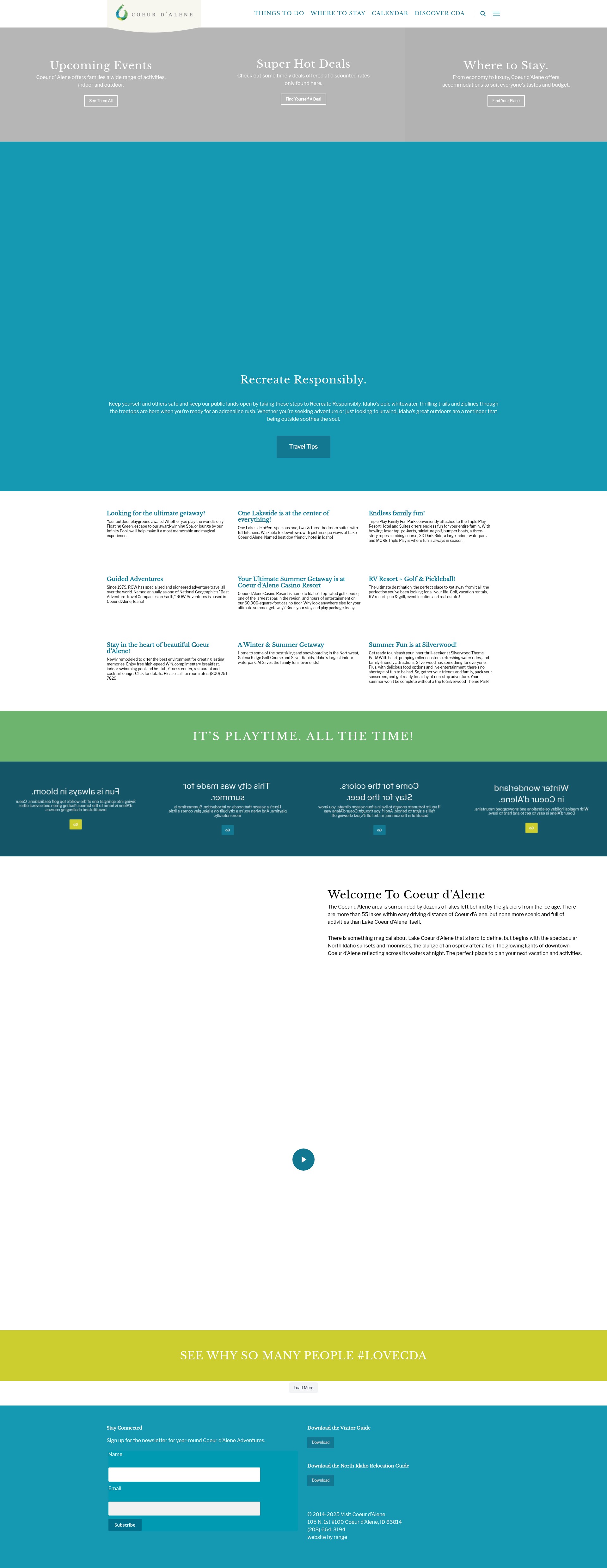 Screenshot of coeurdalene.org