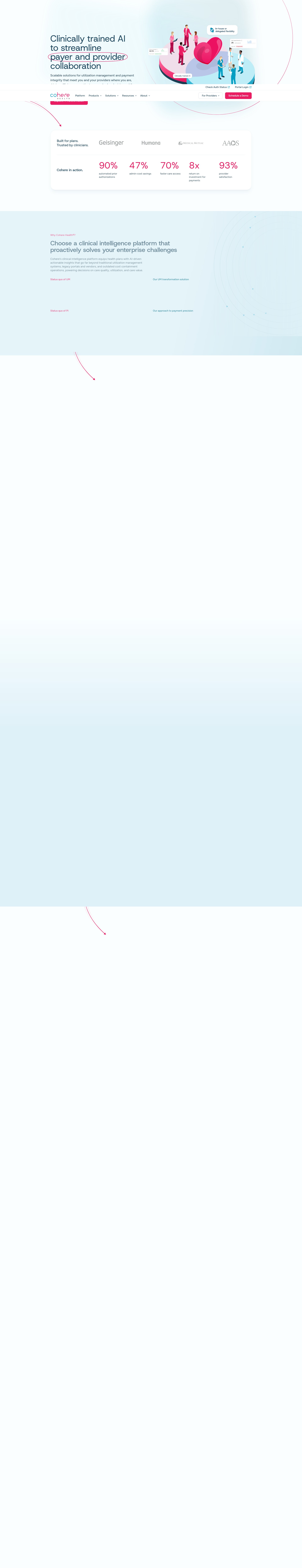 Screenshot of coherehealth.com