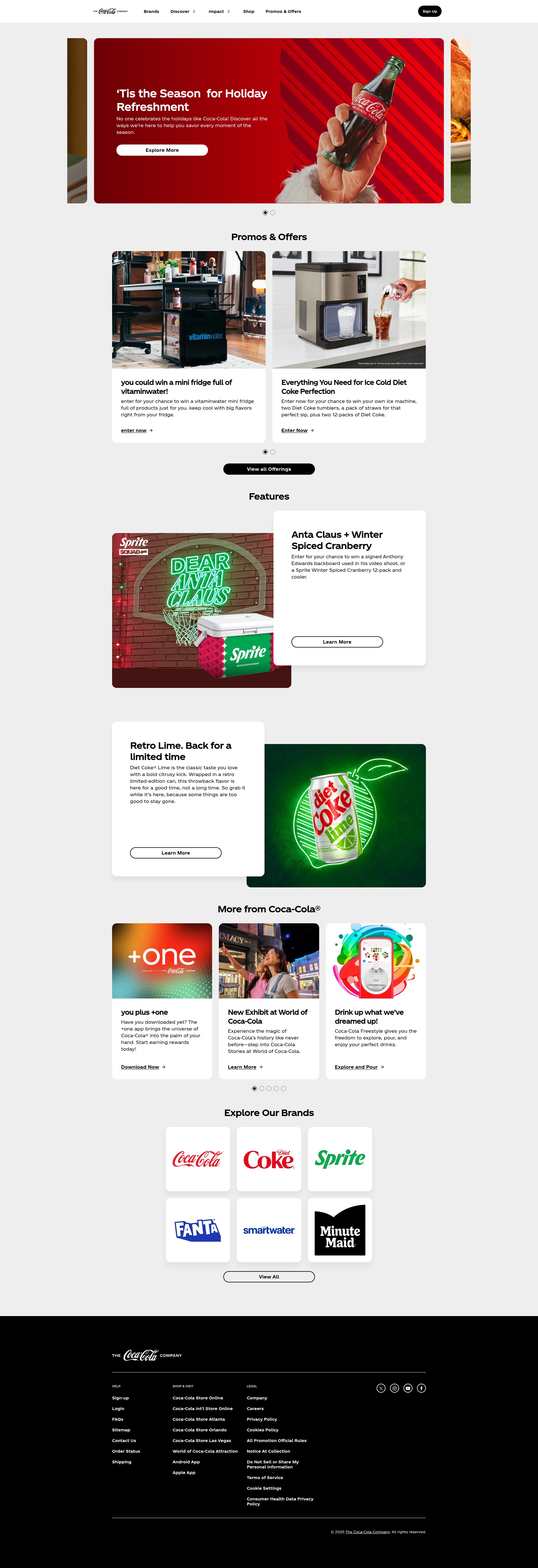Screenshot of coke.com