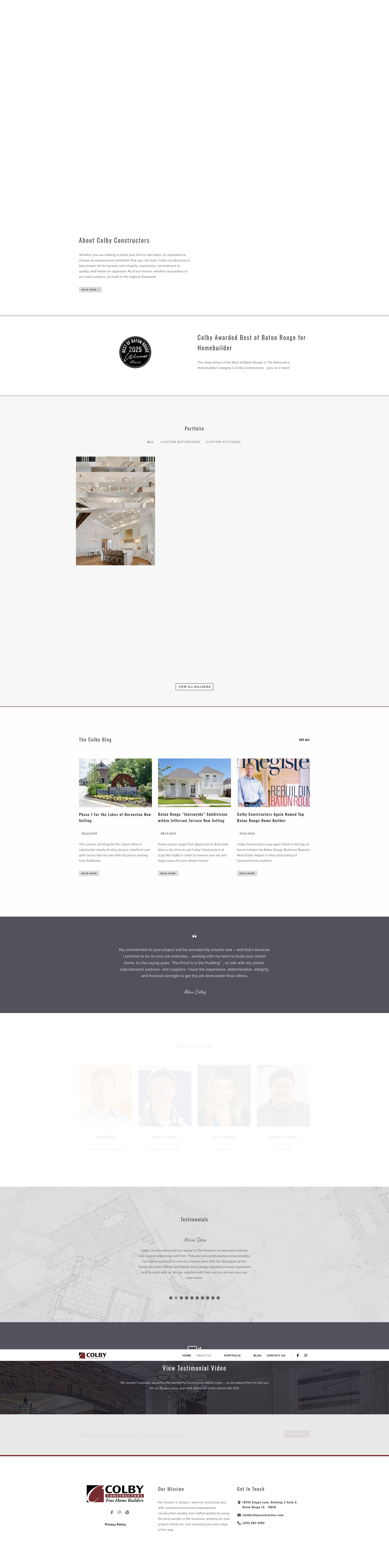 Screenshot of colbyconstructors.com