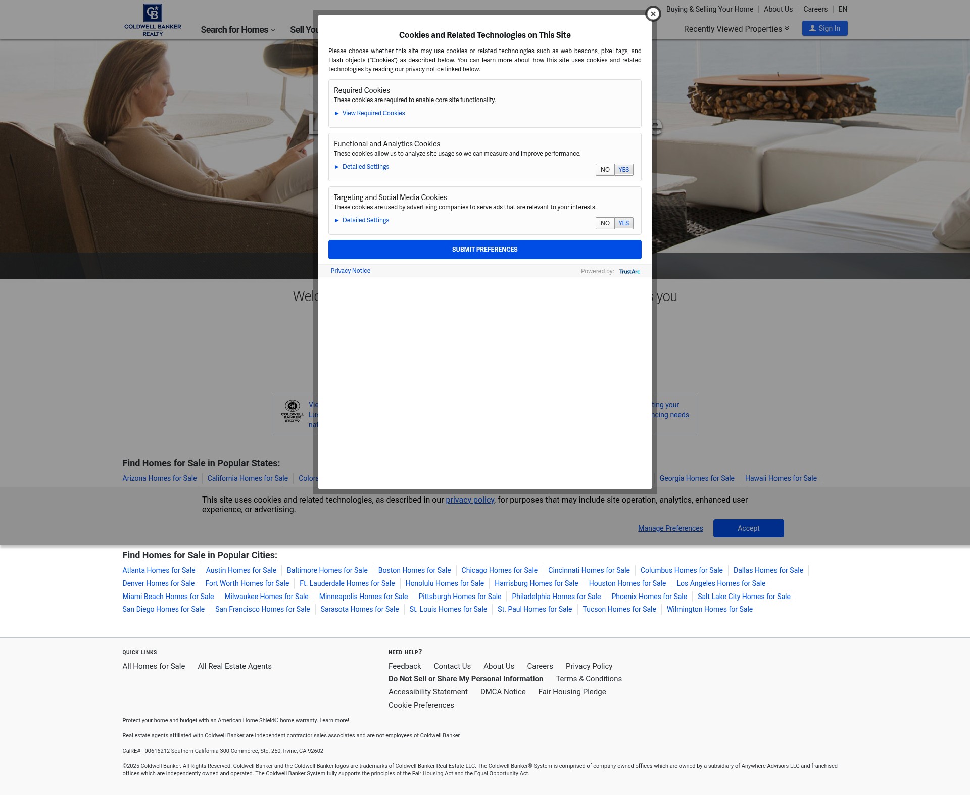 Screenshot of coldwellbankerhomes.com