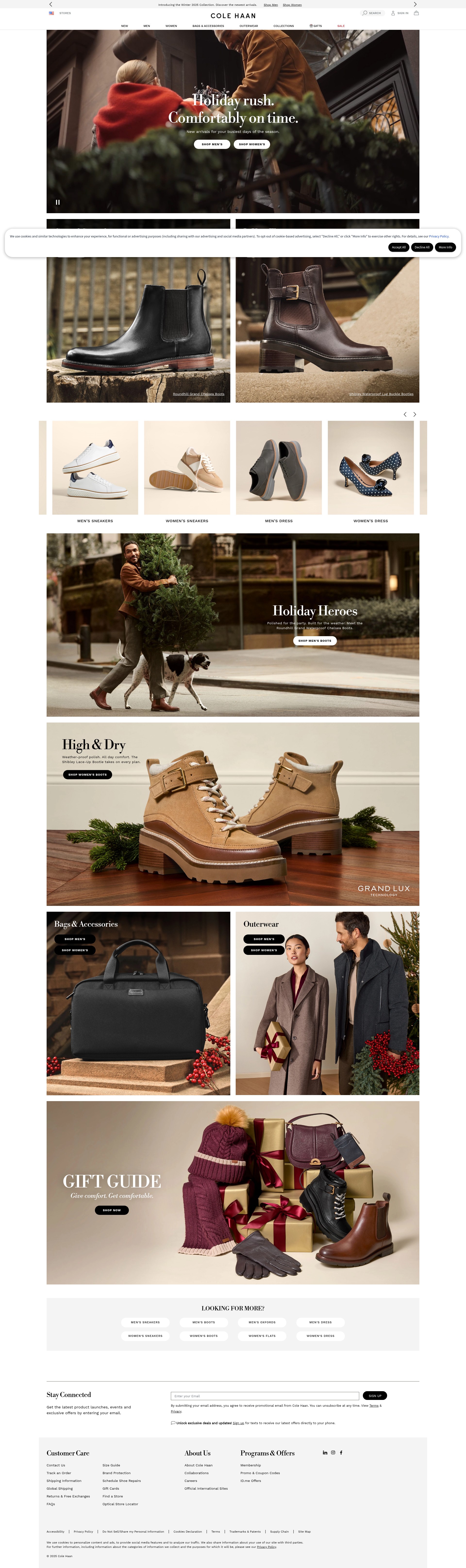 Screenshot of colehaan.com