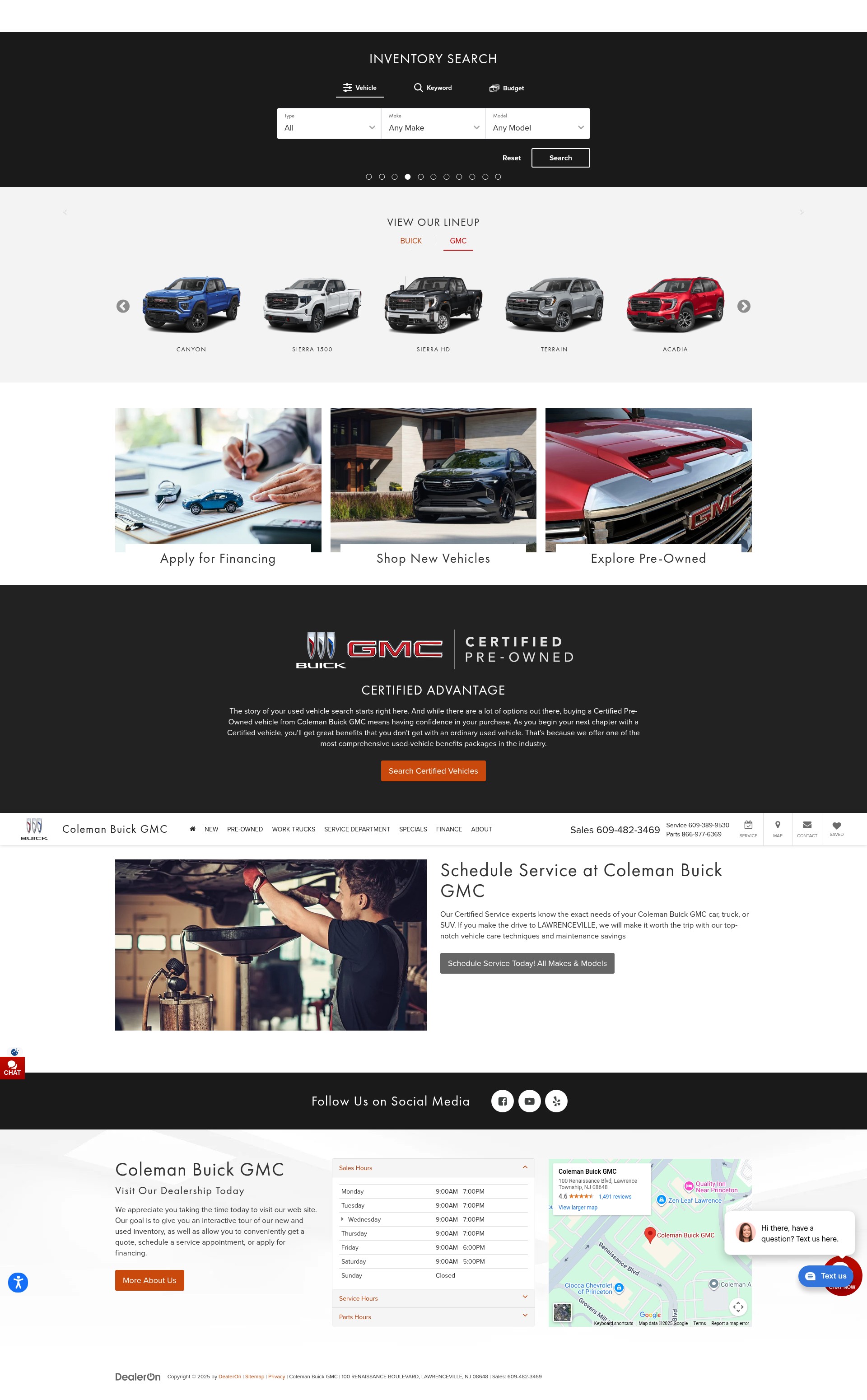 Screenshot of colemanautos.com