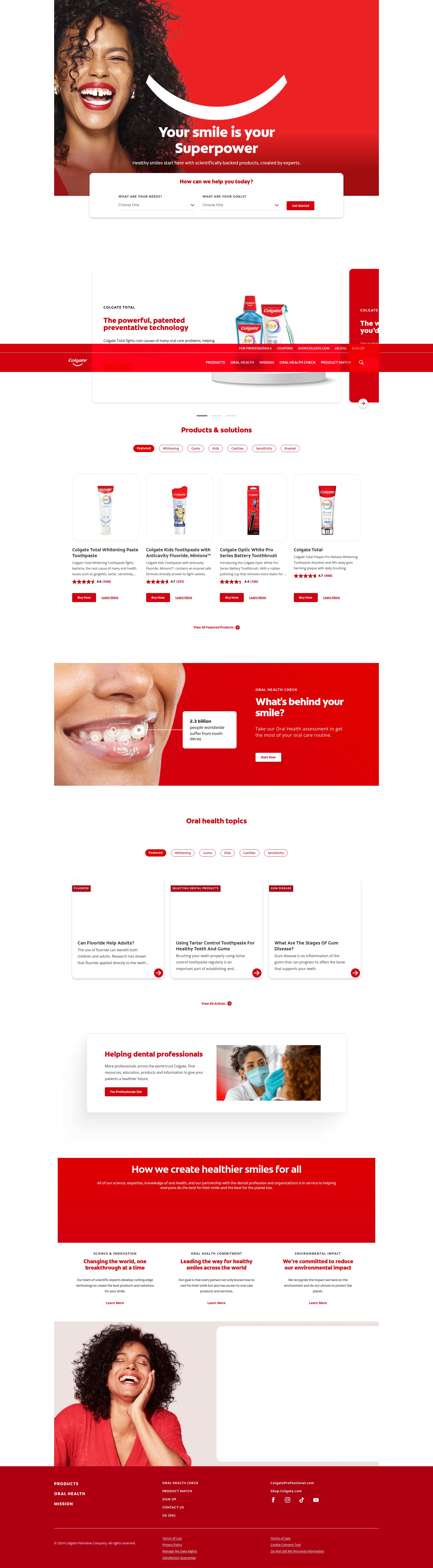 Screenshot of colgate.com