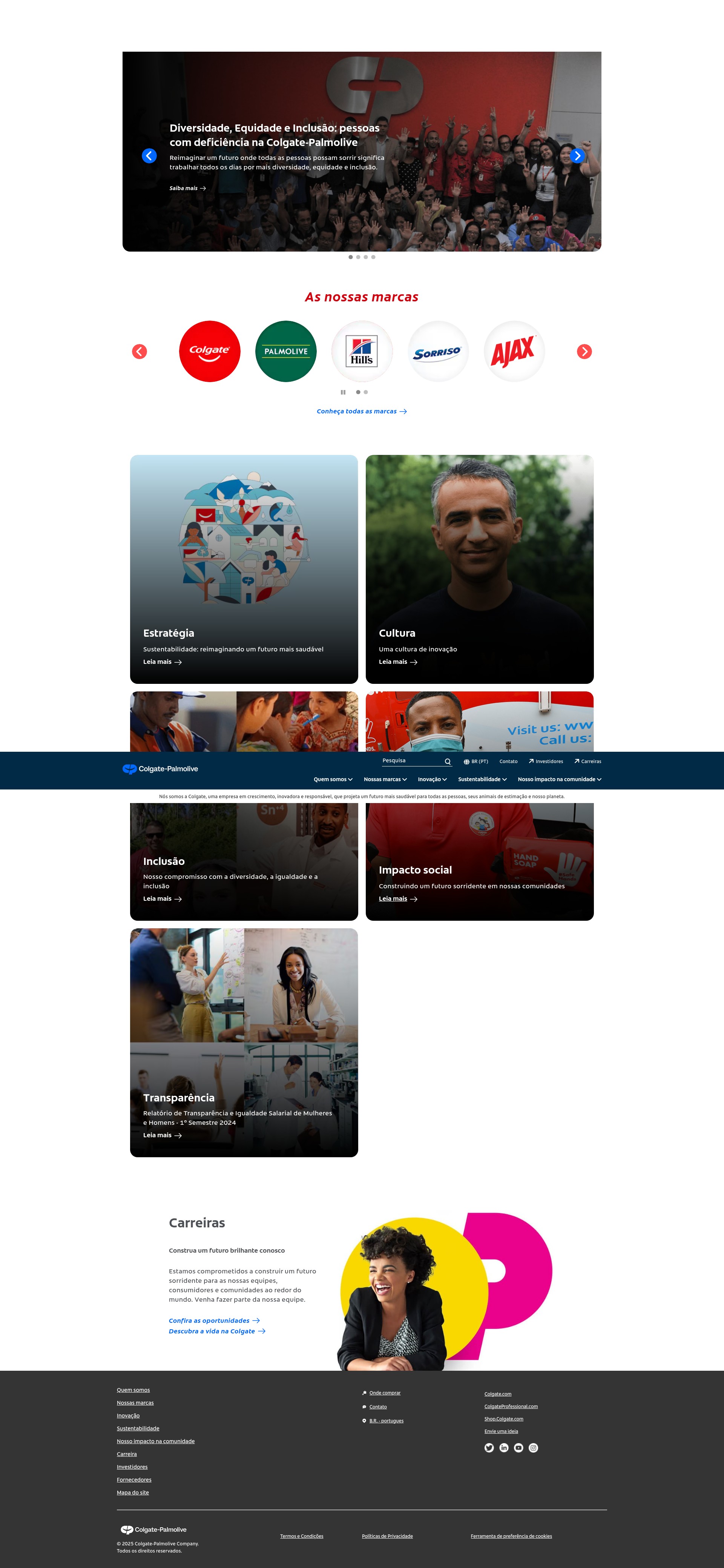 Screenshot of colgatepalmolive.com.br