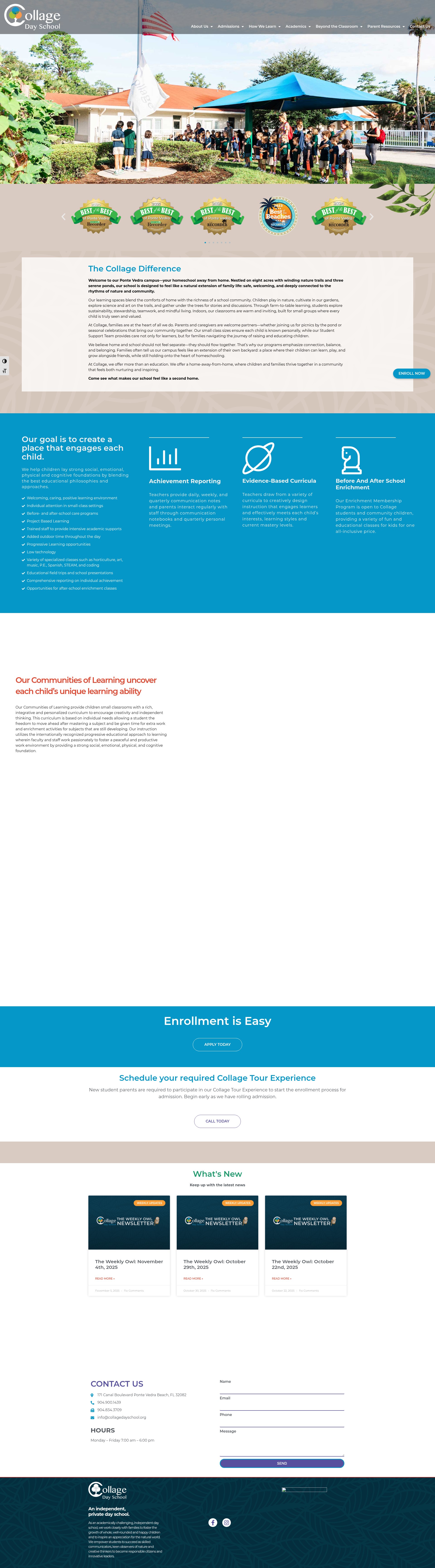 Screenshot of collagedayschool.org