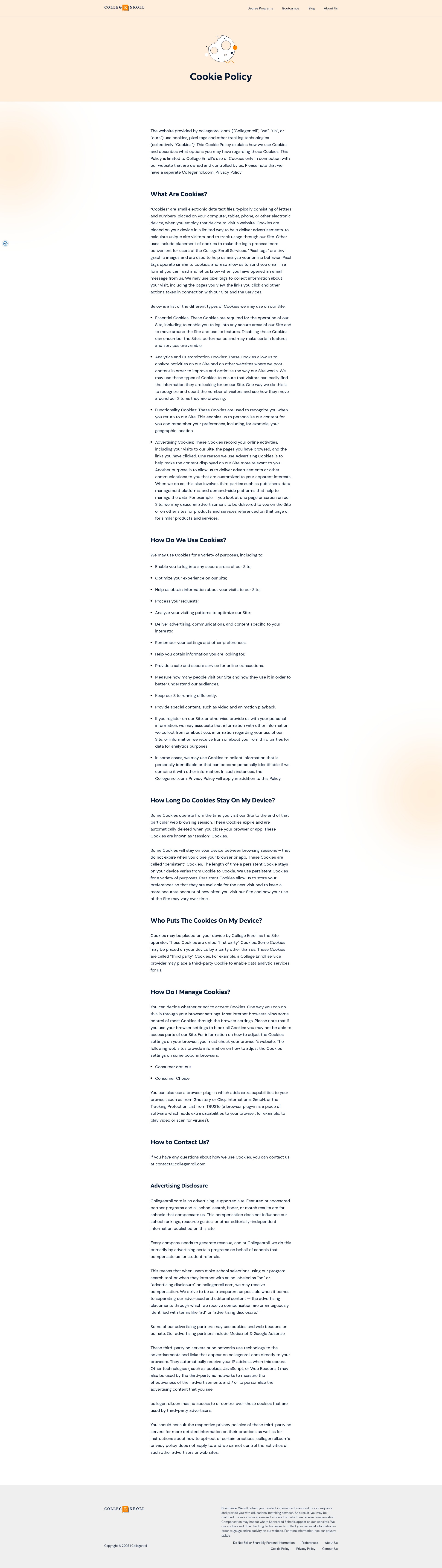 Screenshot of collegenroll.com