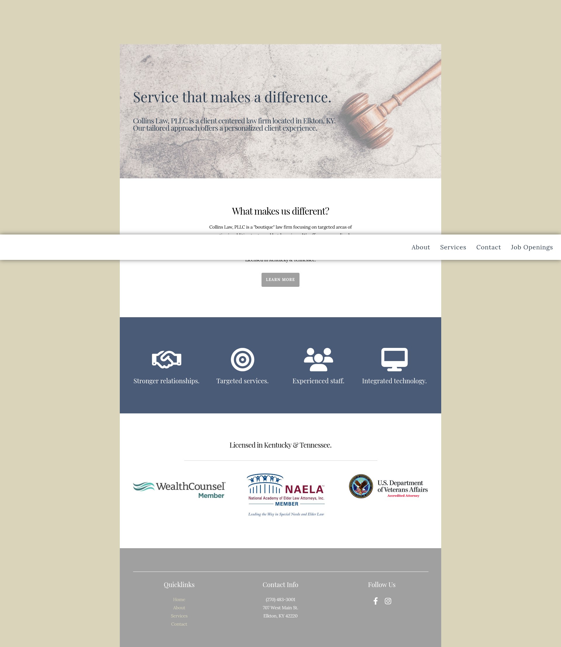 Screenshot of collinslawky.com