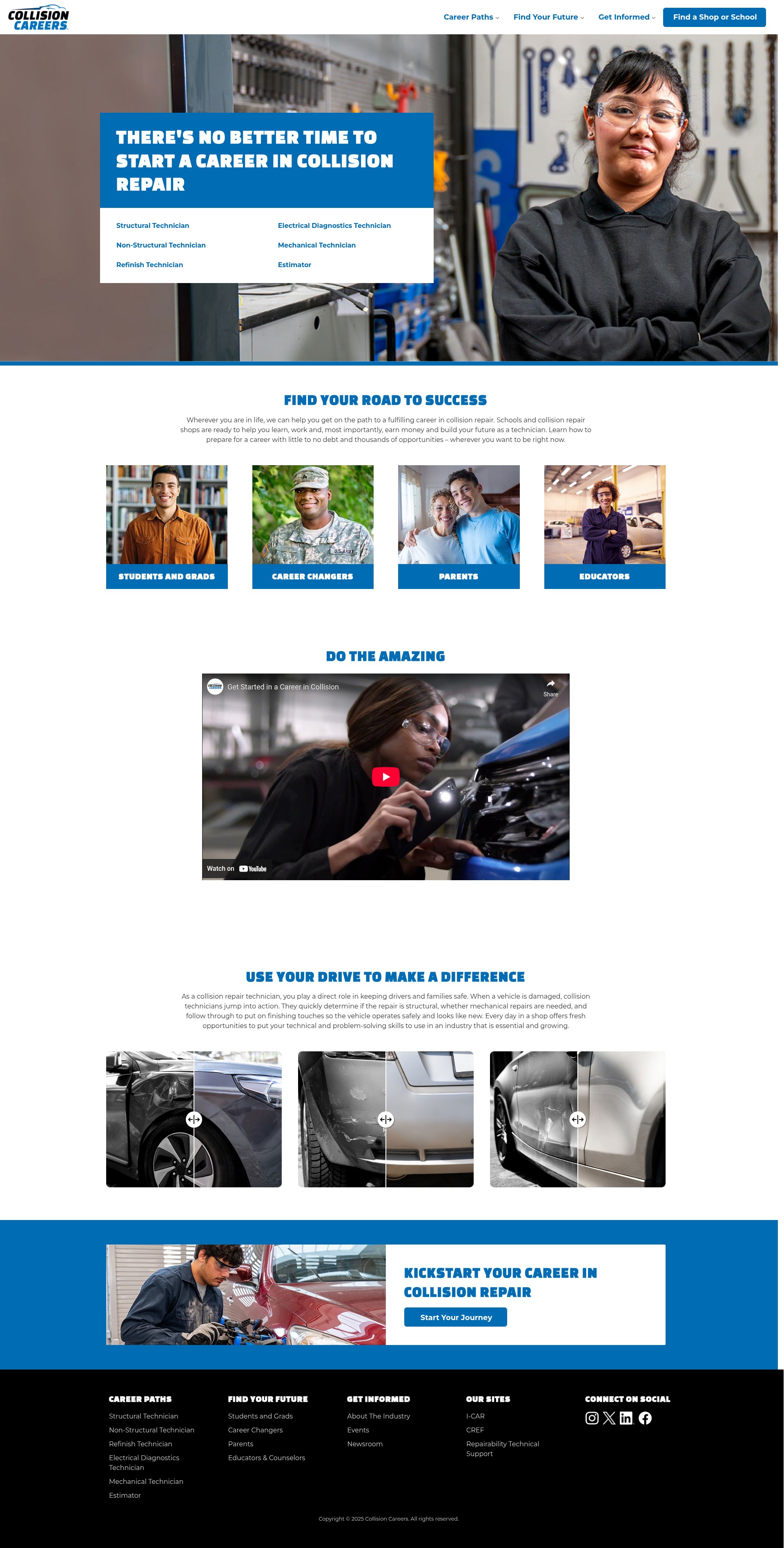 Screenshot of collisioncareers.com