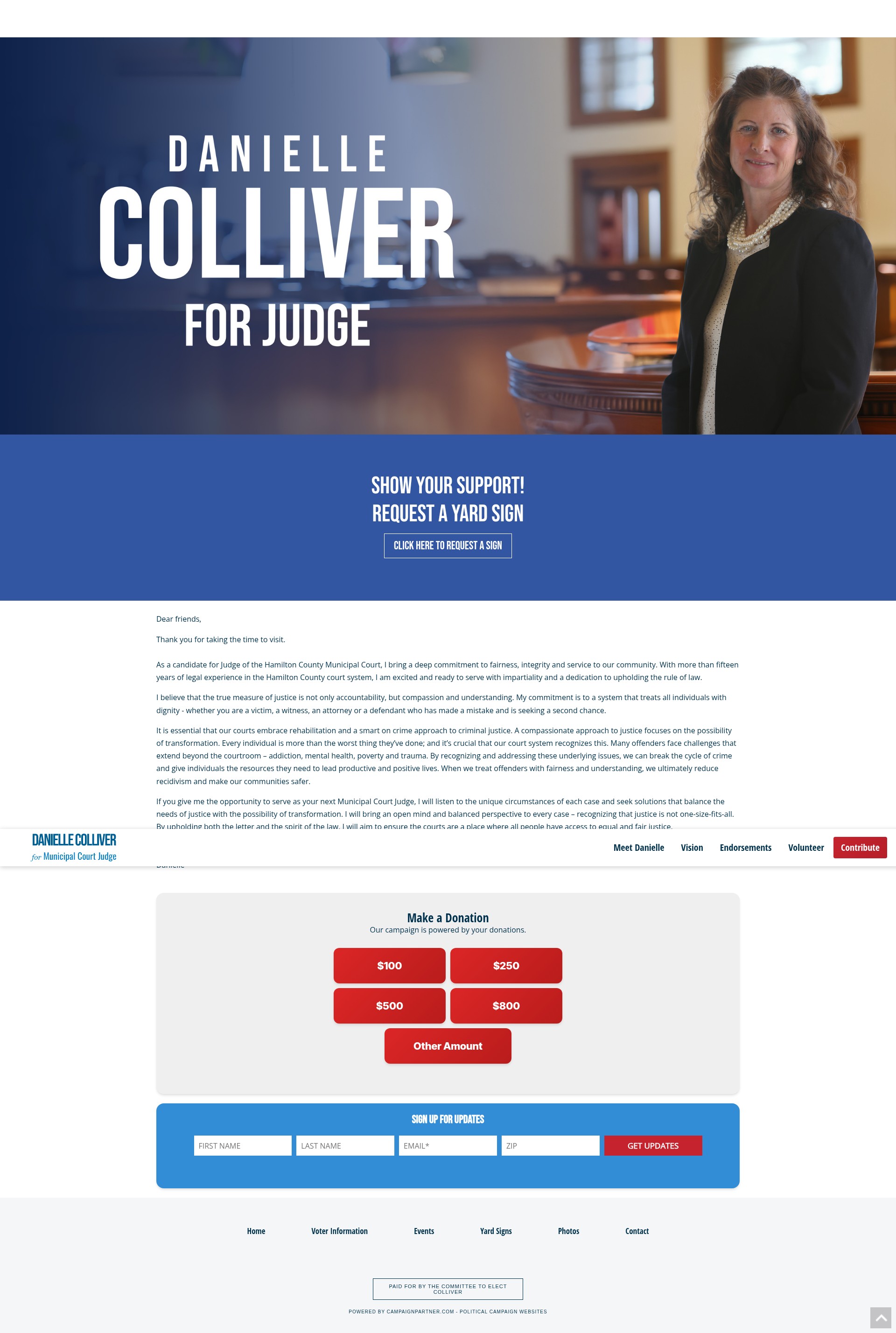 Screenshot of colliverforjudge.com
