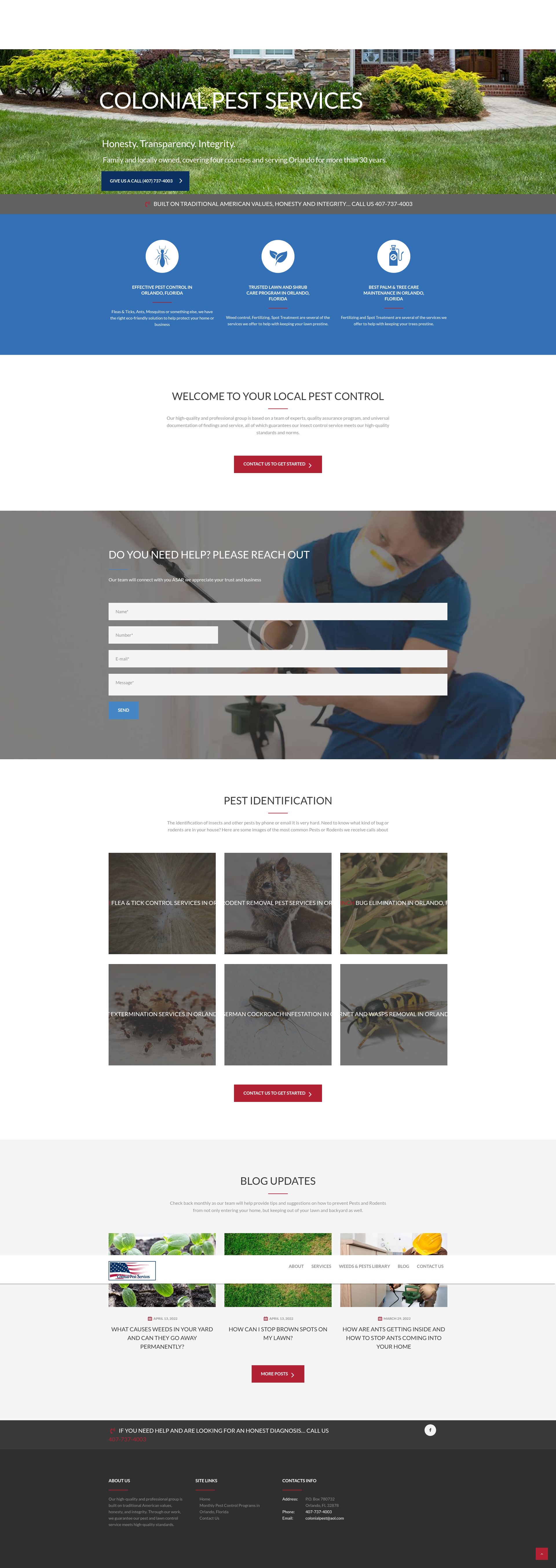 Screenshot of colonialpestservices.com