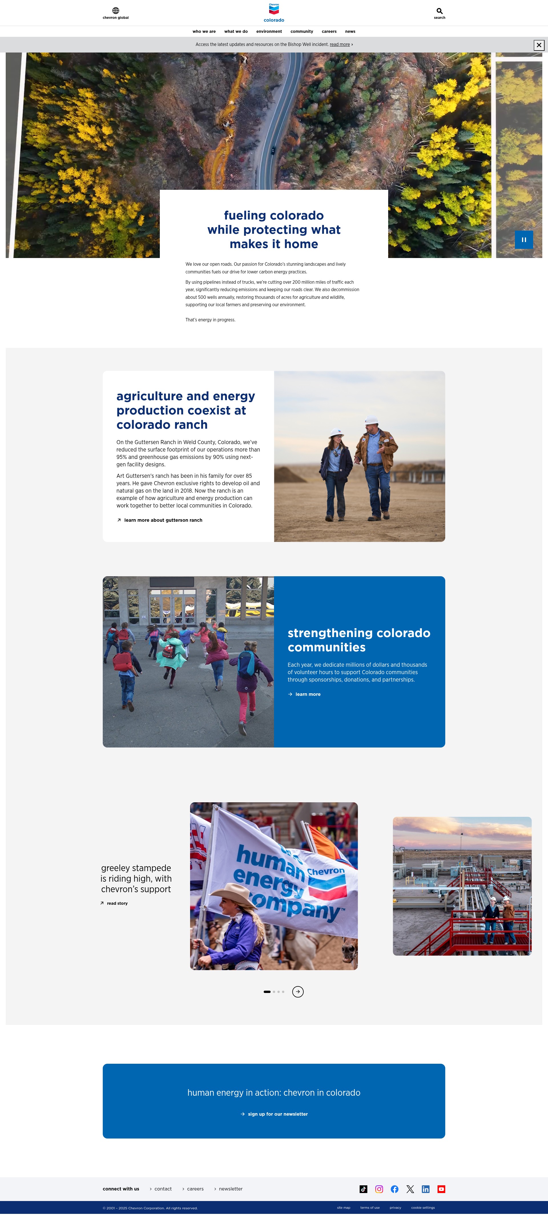 Screenshot of colorado.chevron.com