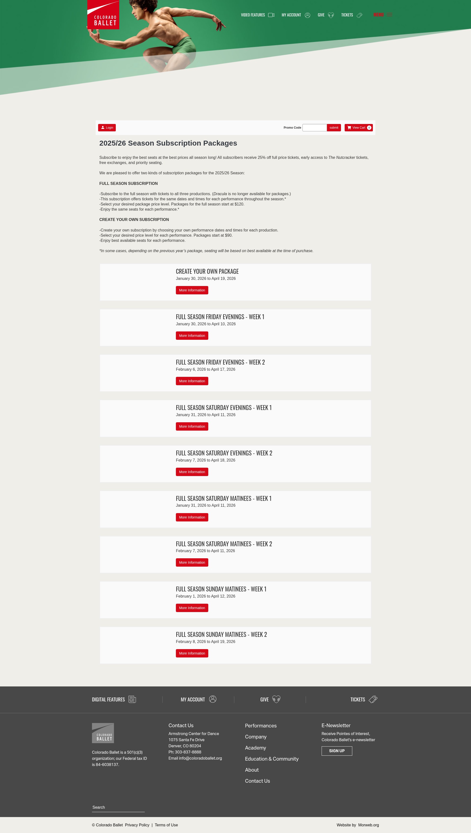 Screenshot of coloradoballet.org
