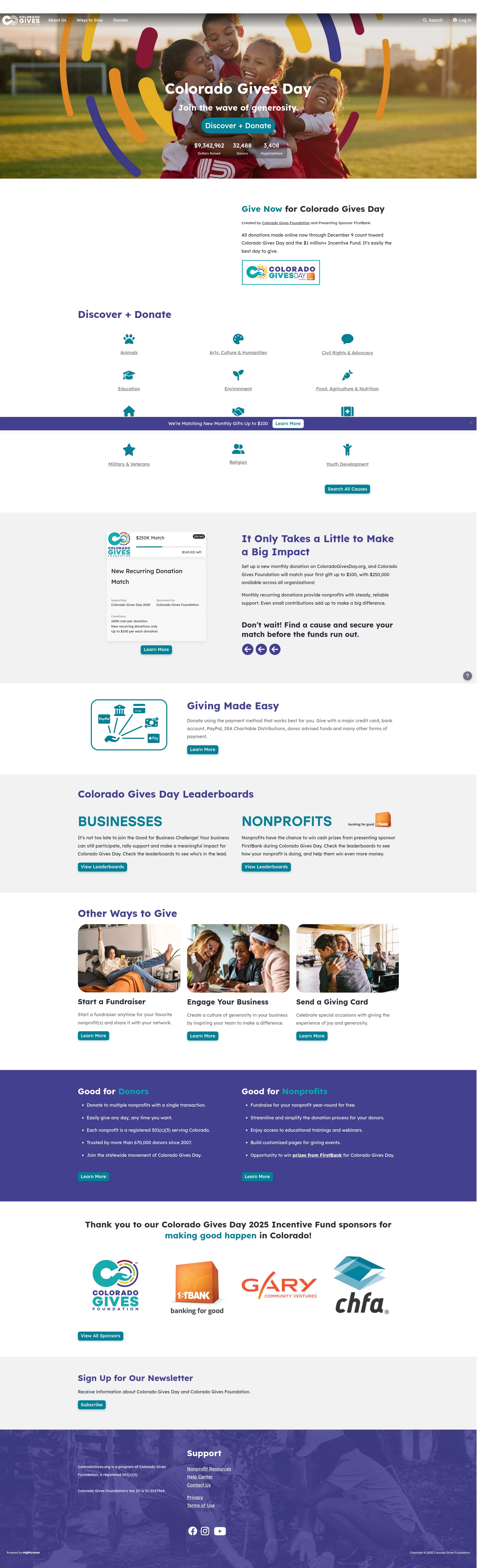 Screenshot of coloradogives.org