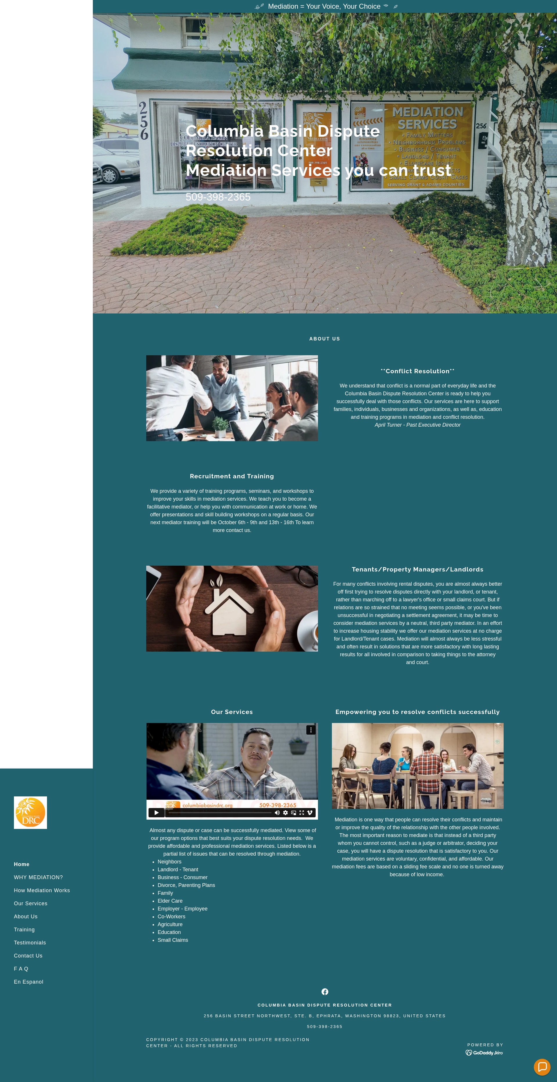 Screenshot of columbiabasindrc.org