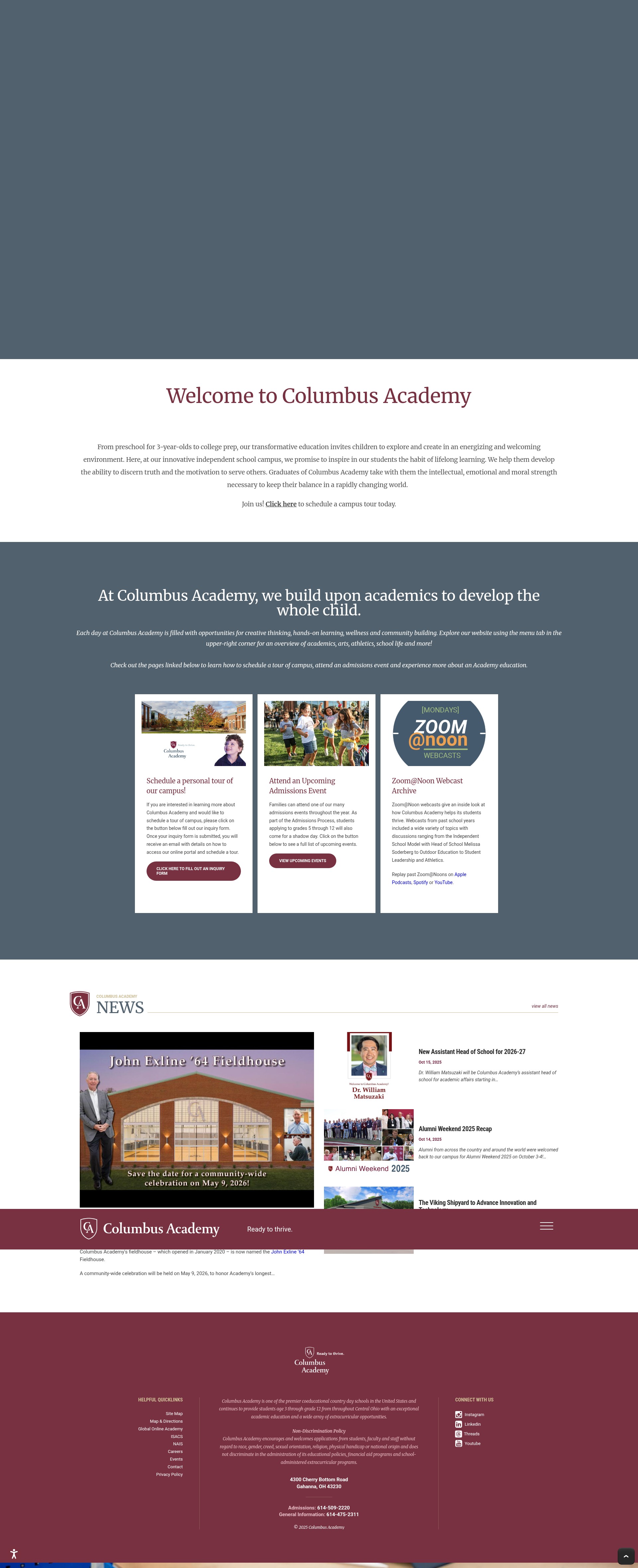 Screenshot of columbusacademy.org