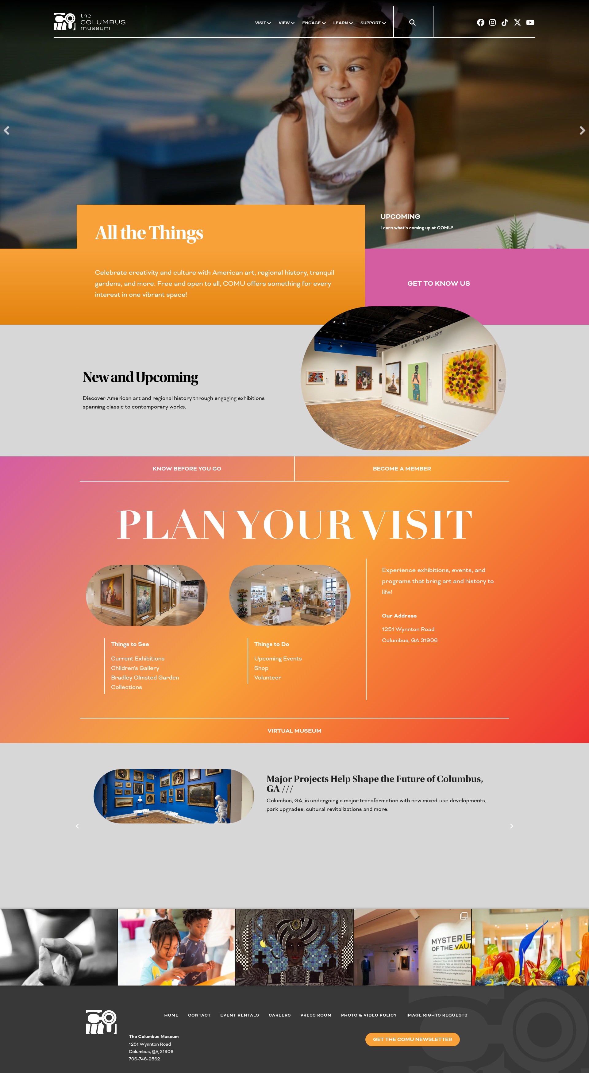 Screenshot of columbusmuseum.com