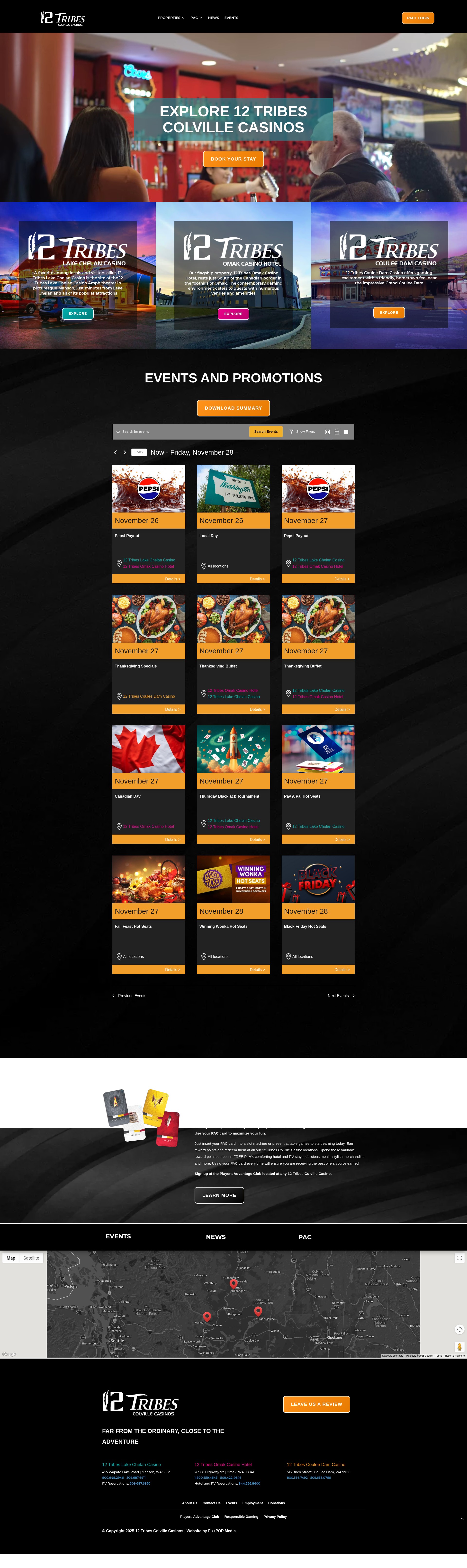 Screenshot of colvillecasinos.com