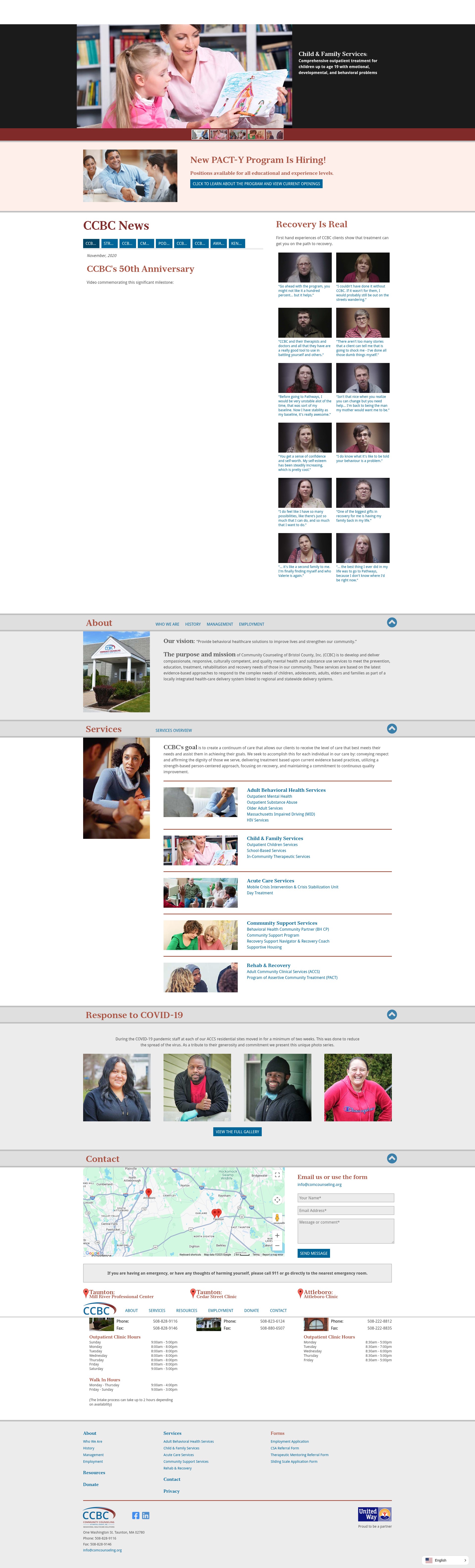 Screenshot of comcounseling.org